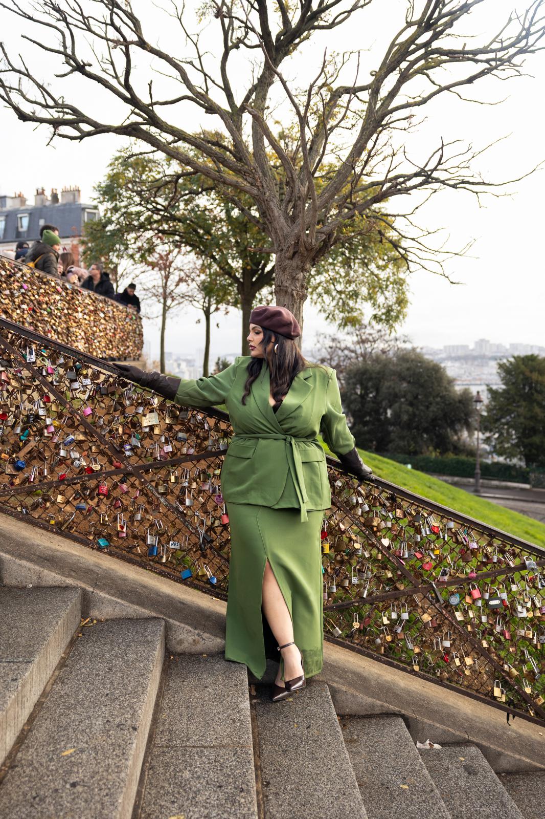 Gonna Longuette "Montmartre" Verde