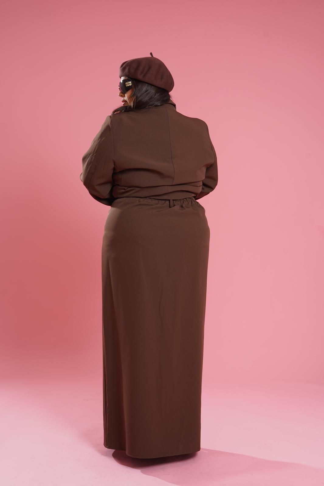 Gonna Longuette "Montmartre" Marrone