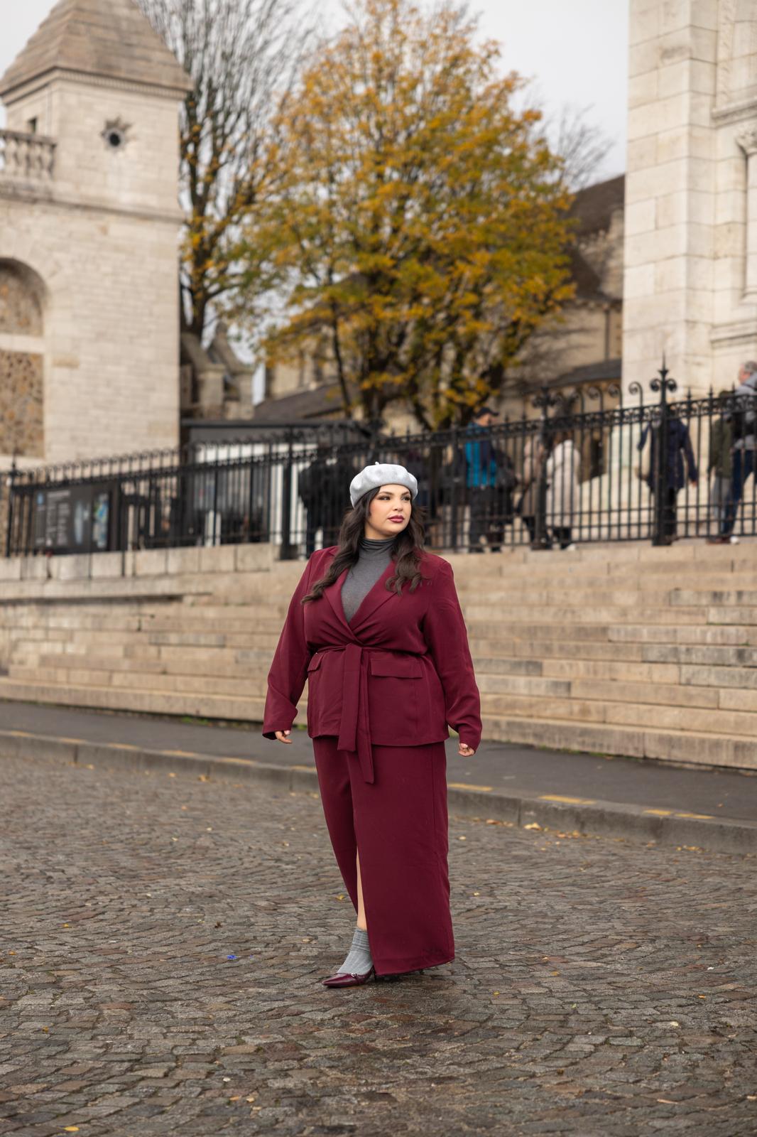 Gonna Longuette "Montmartre" Bordeaux