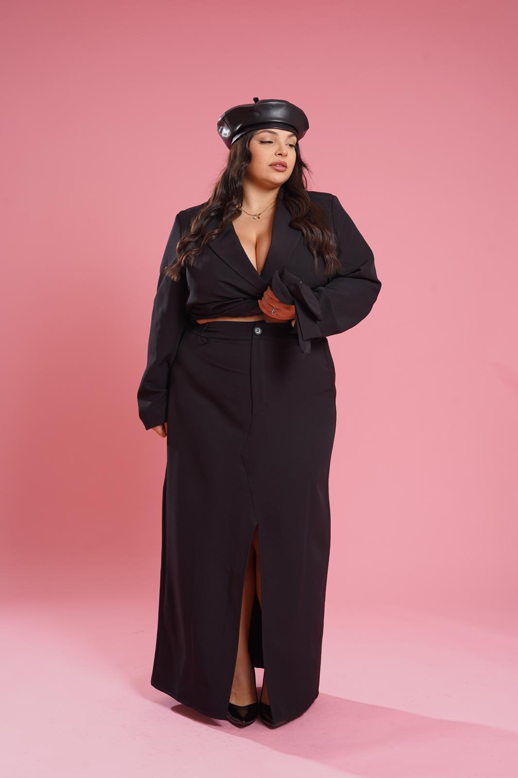 Gonna Longuette "Montmartre" Nero