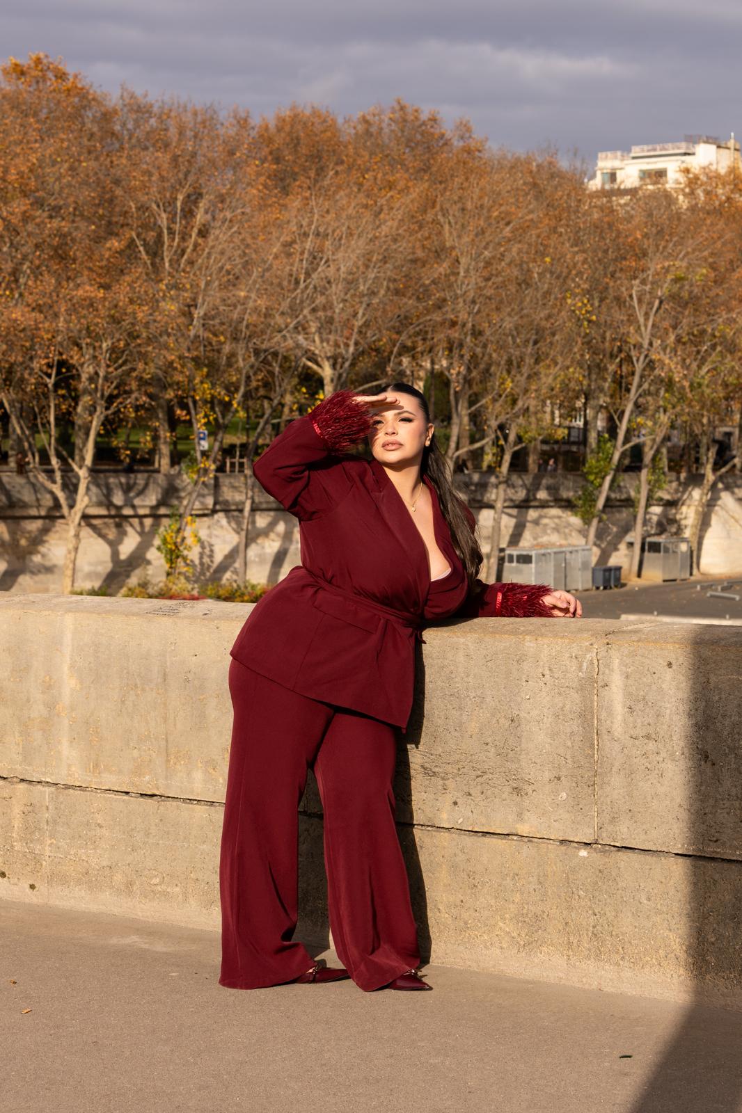 Pantalone "Champs Elysees" Bordeaux