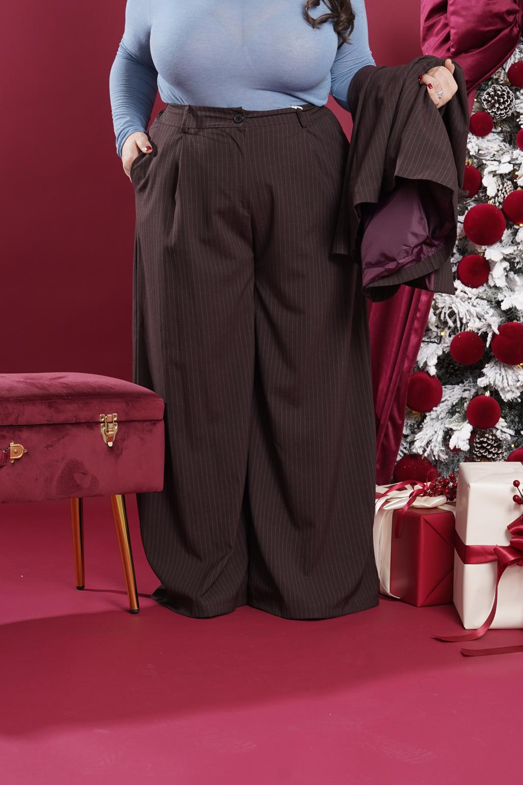 Pantalone Infinity Riga di gesso bordeaux