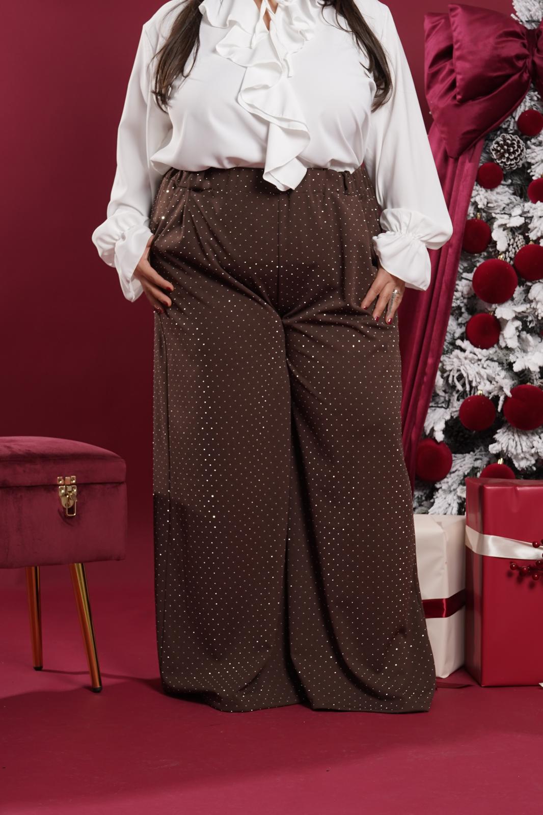 Pantalone Glitter marrone