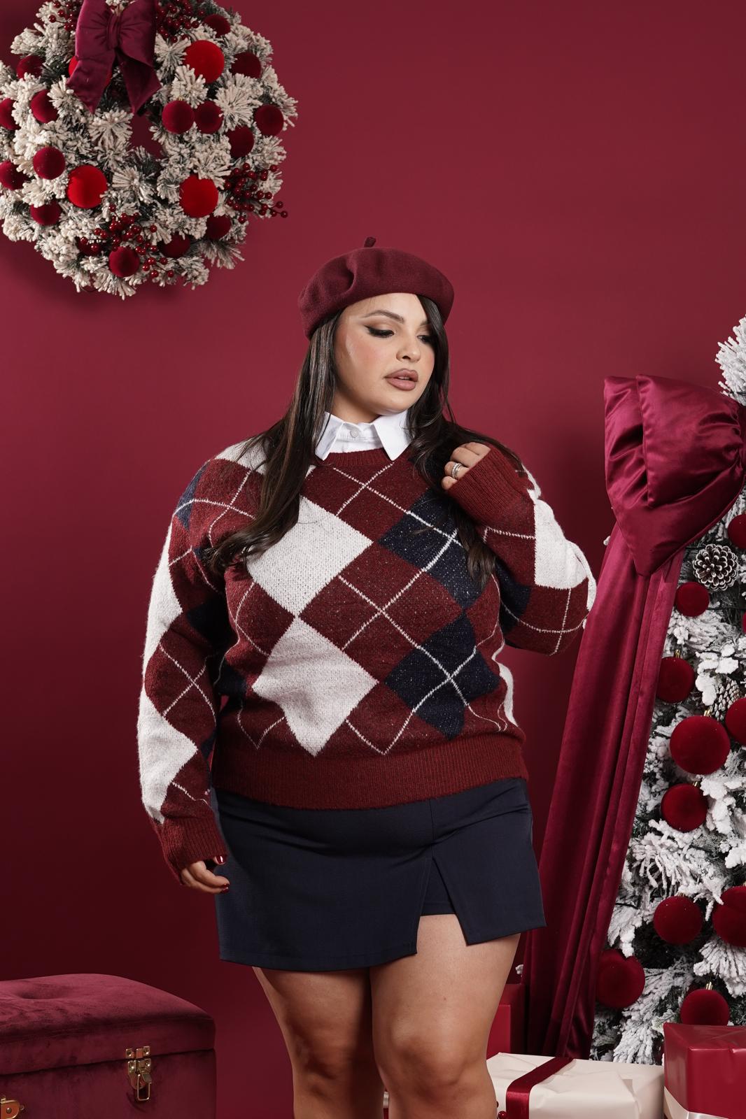 Pull Rombo Weil bordeaux