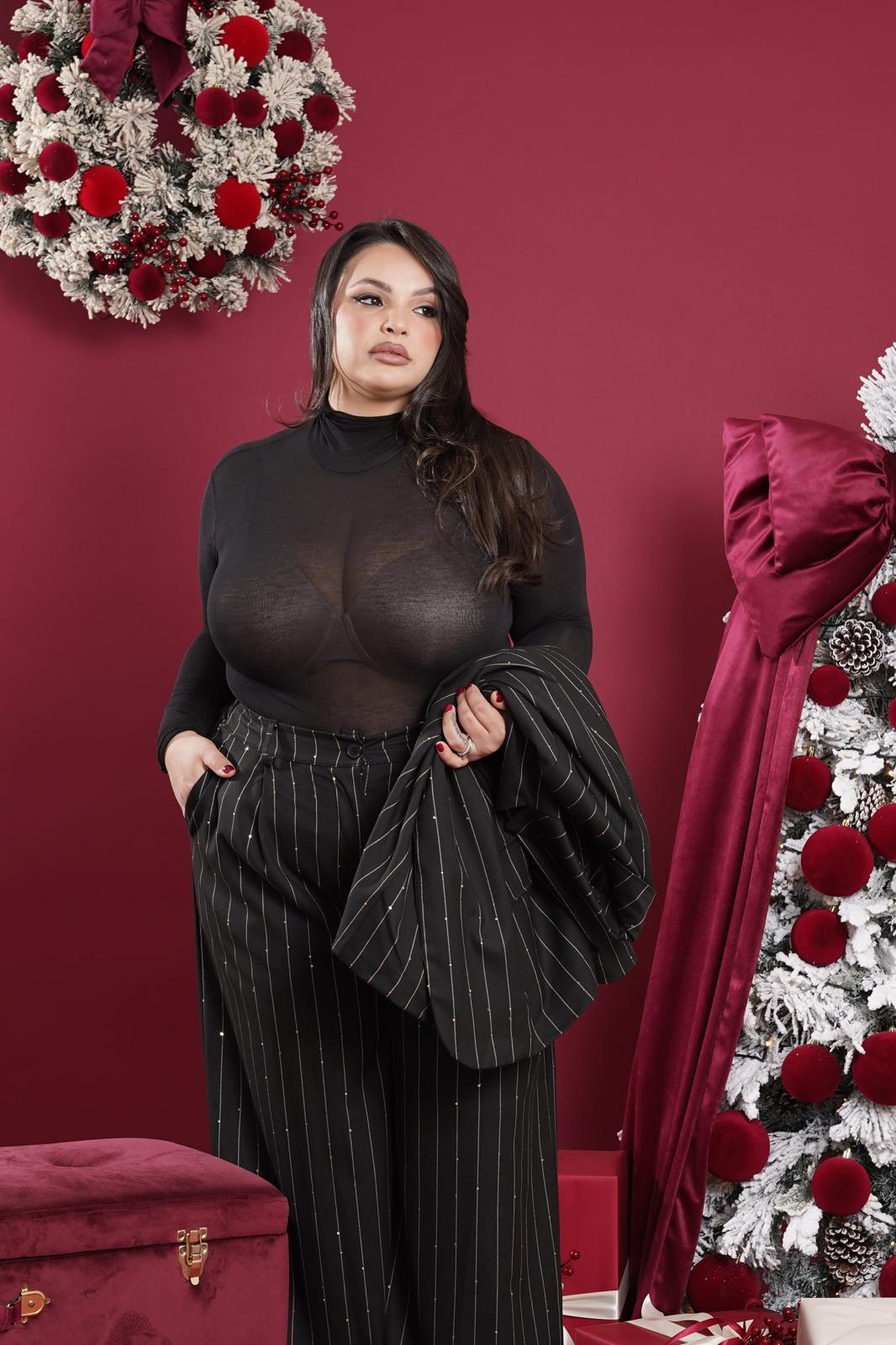 Maglia Cashmere collo alto nero