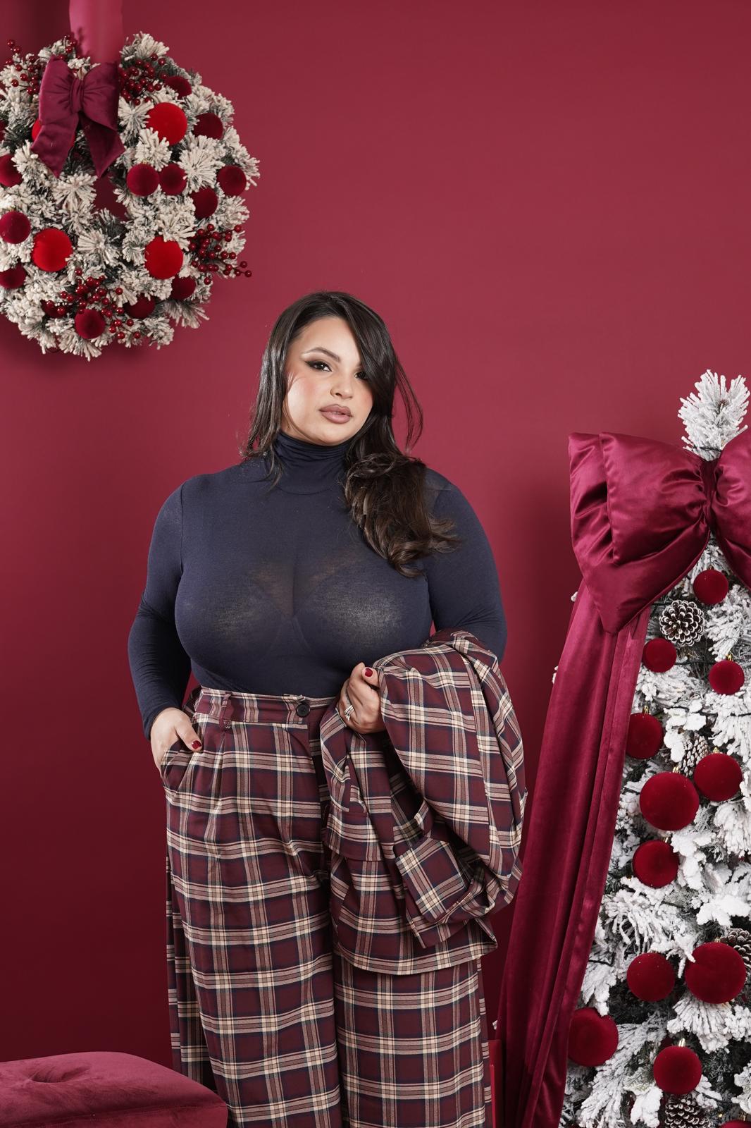 Maglia Cashmere collo alto blu