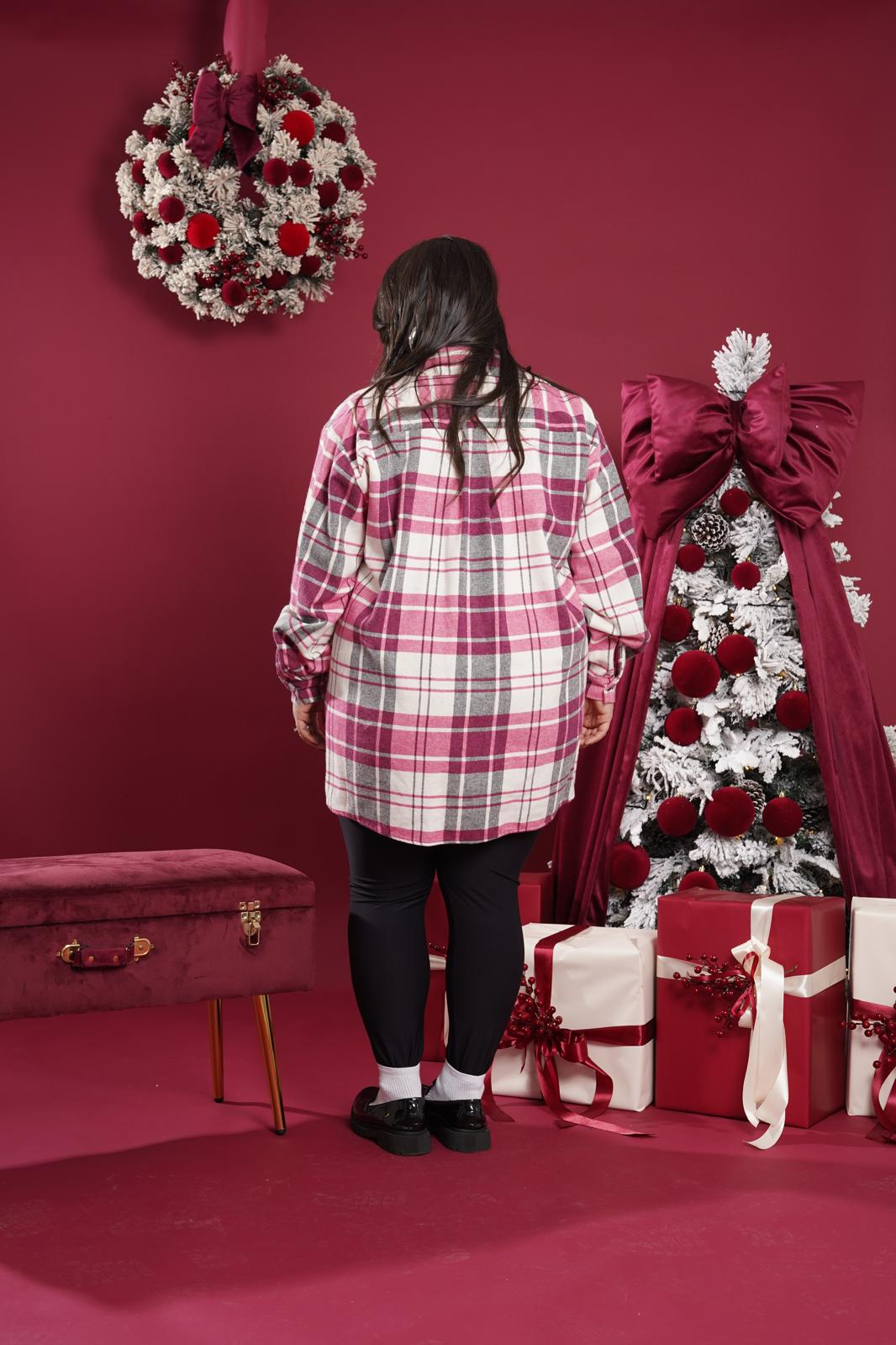 Camicia a quadri Easy fucsia