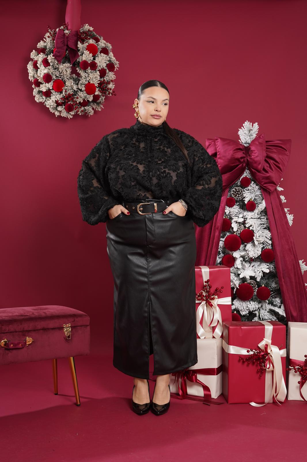 Gonna Ecopelle Kitty nera