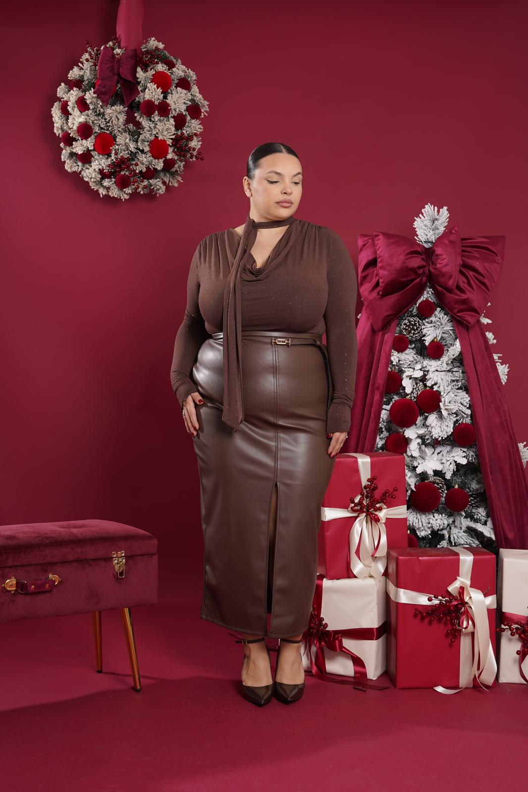 Gonna Longuette Biella marrone