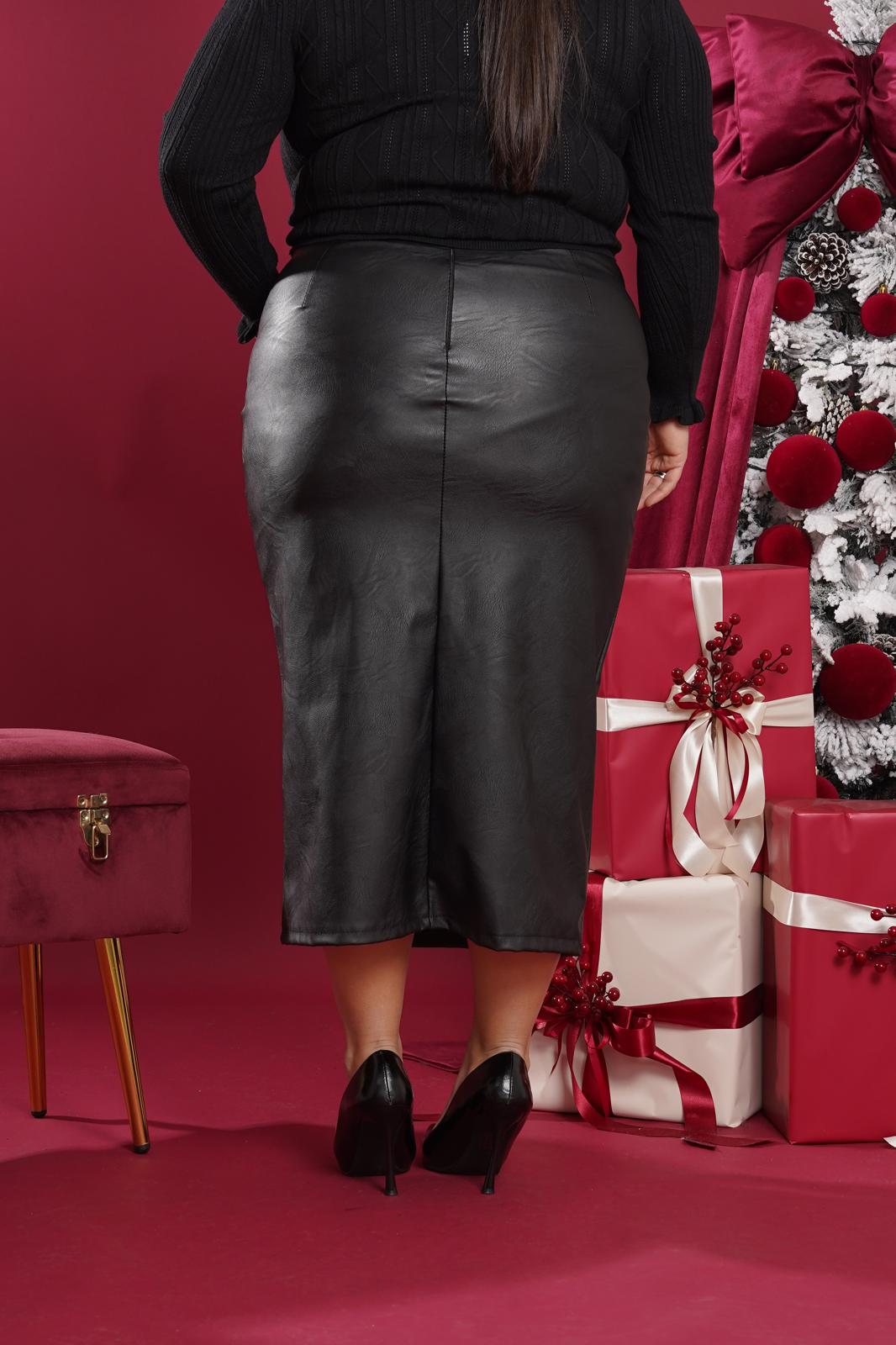 Gonna in ecopelle Roxy nera