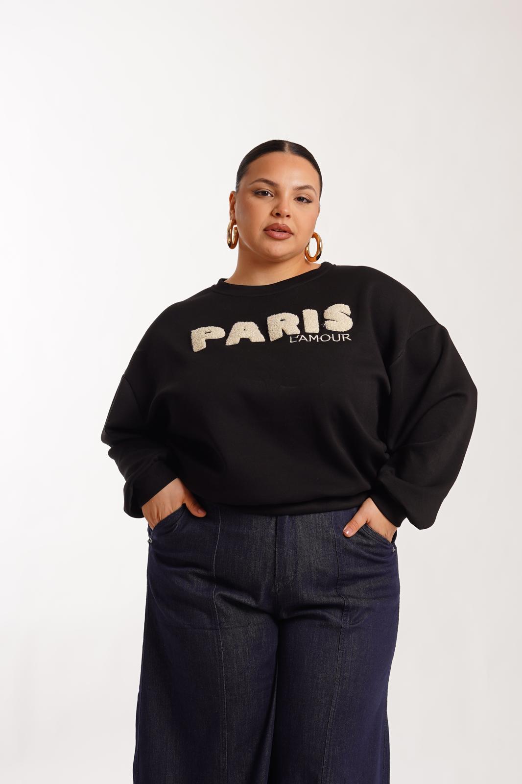 Felpa Paris nero
