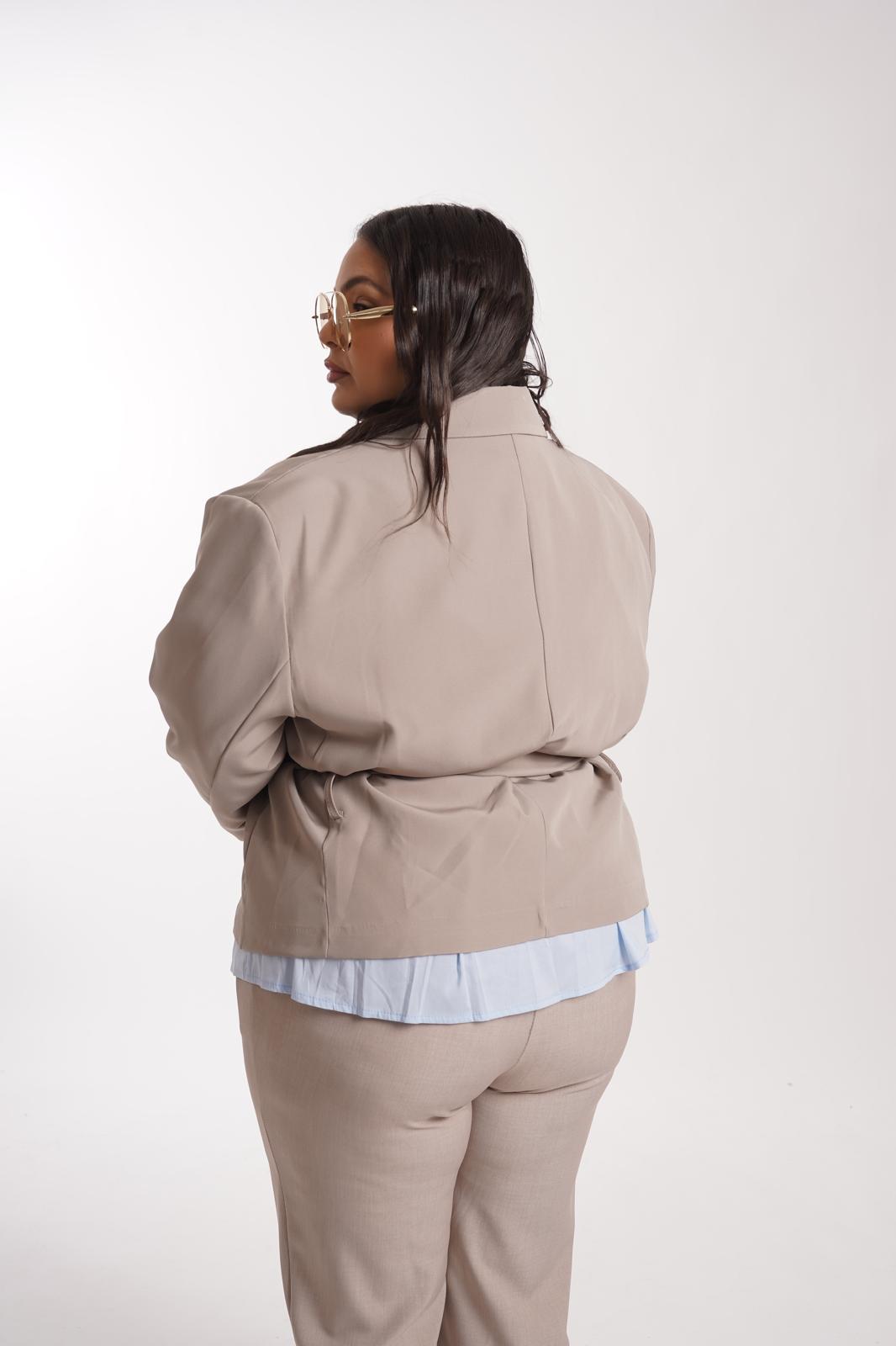 Giacca Crop Sveva tortora