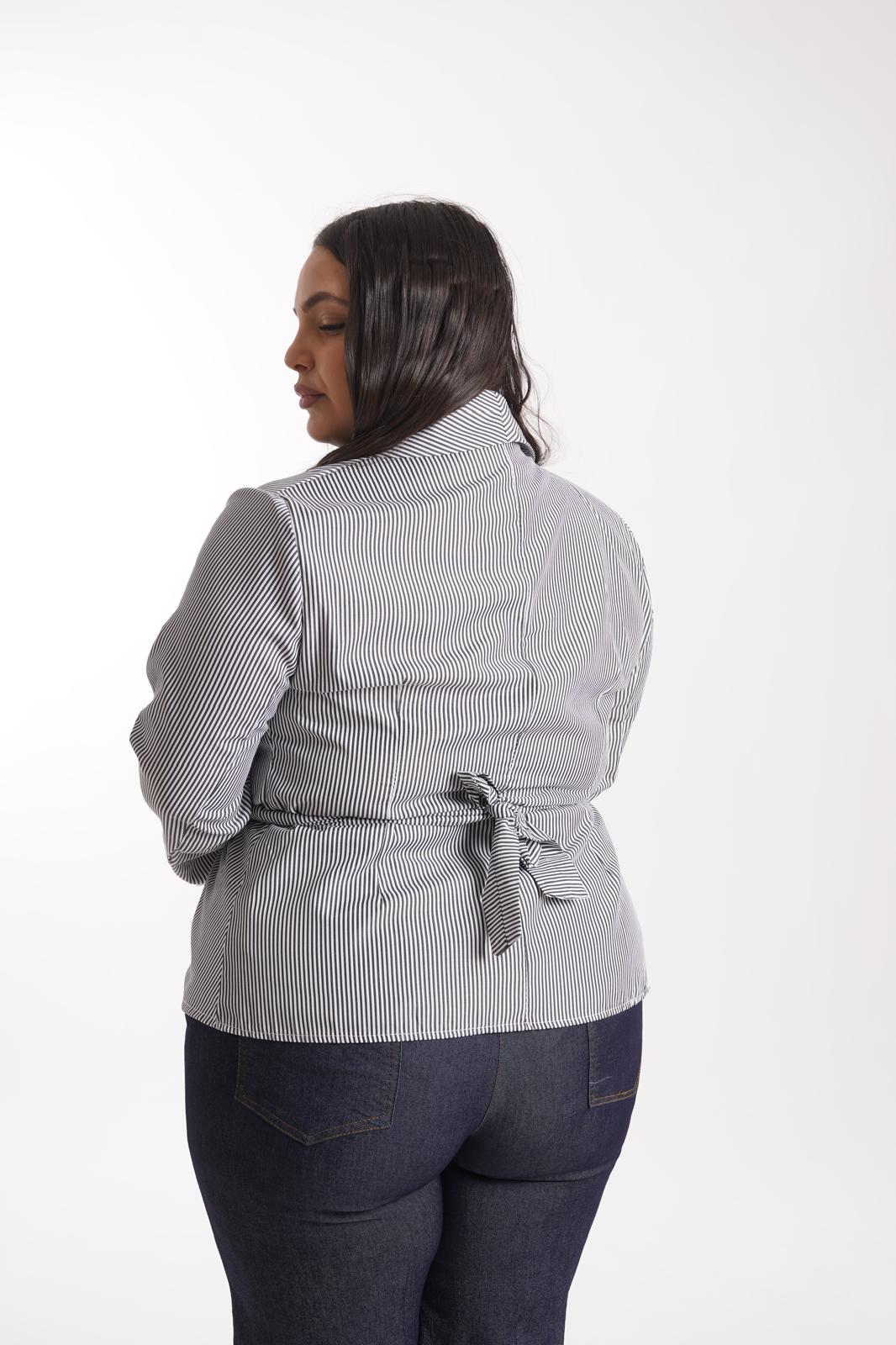 Camicia Aurora Gessata nera