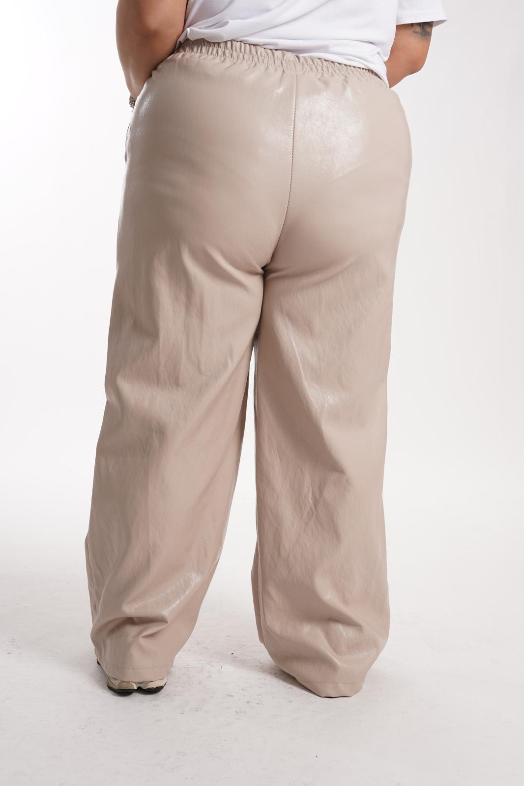 Pantalone Cat ecopelle panna