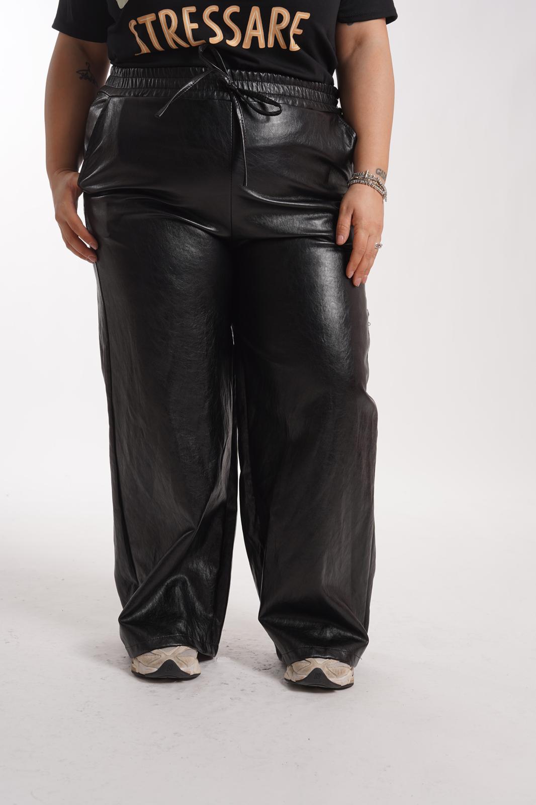 Pantalone Cat ecopelle nero