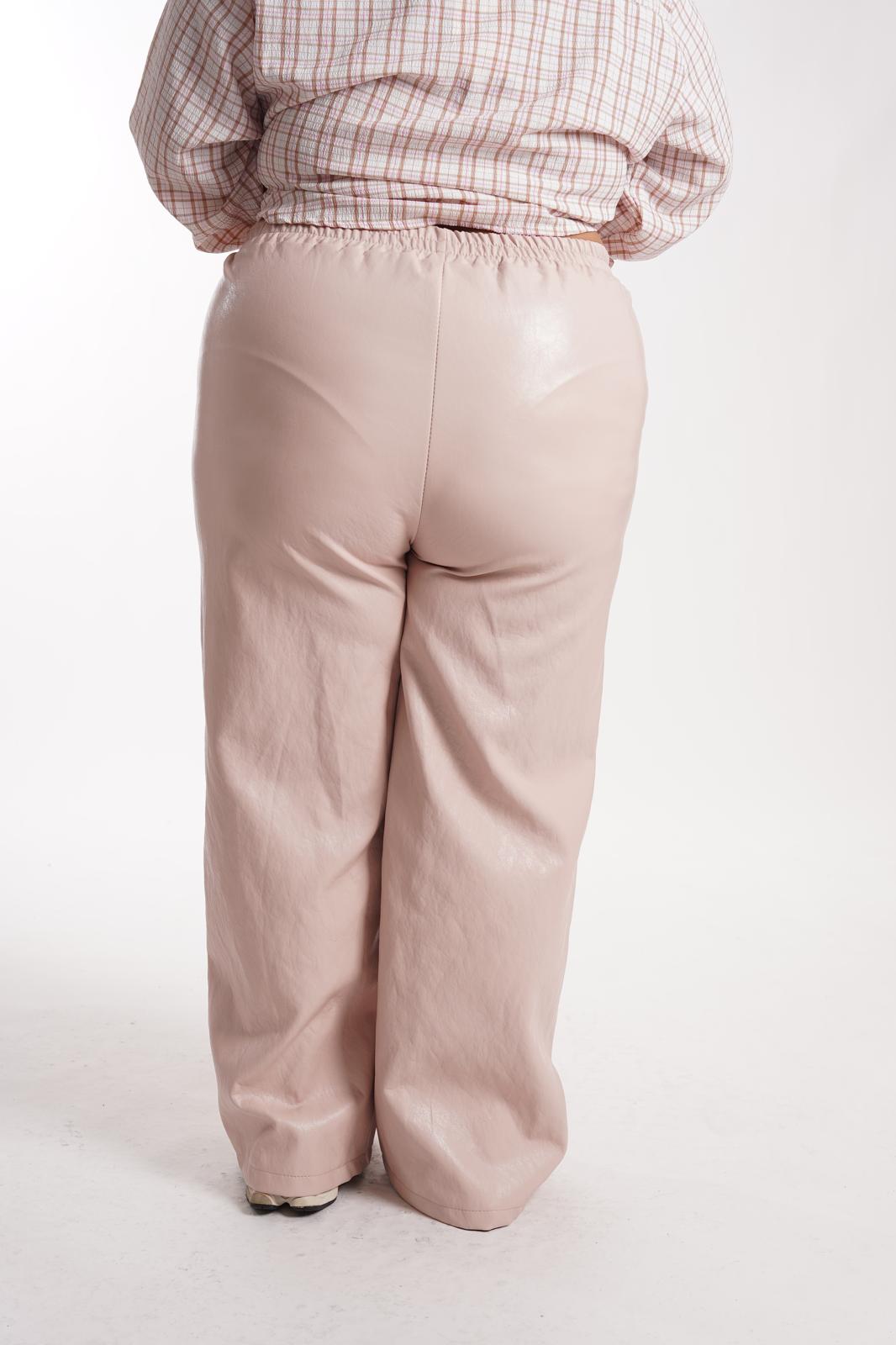 Pantalone Cat ecopelle rosa