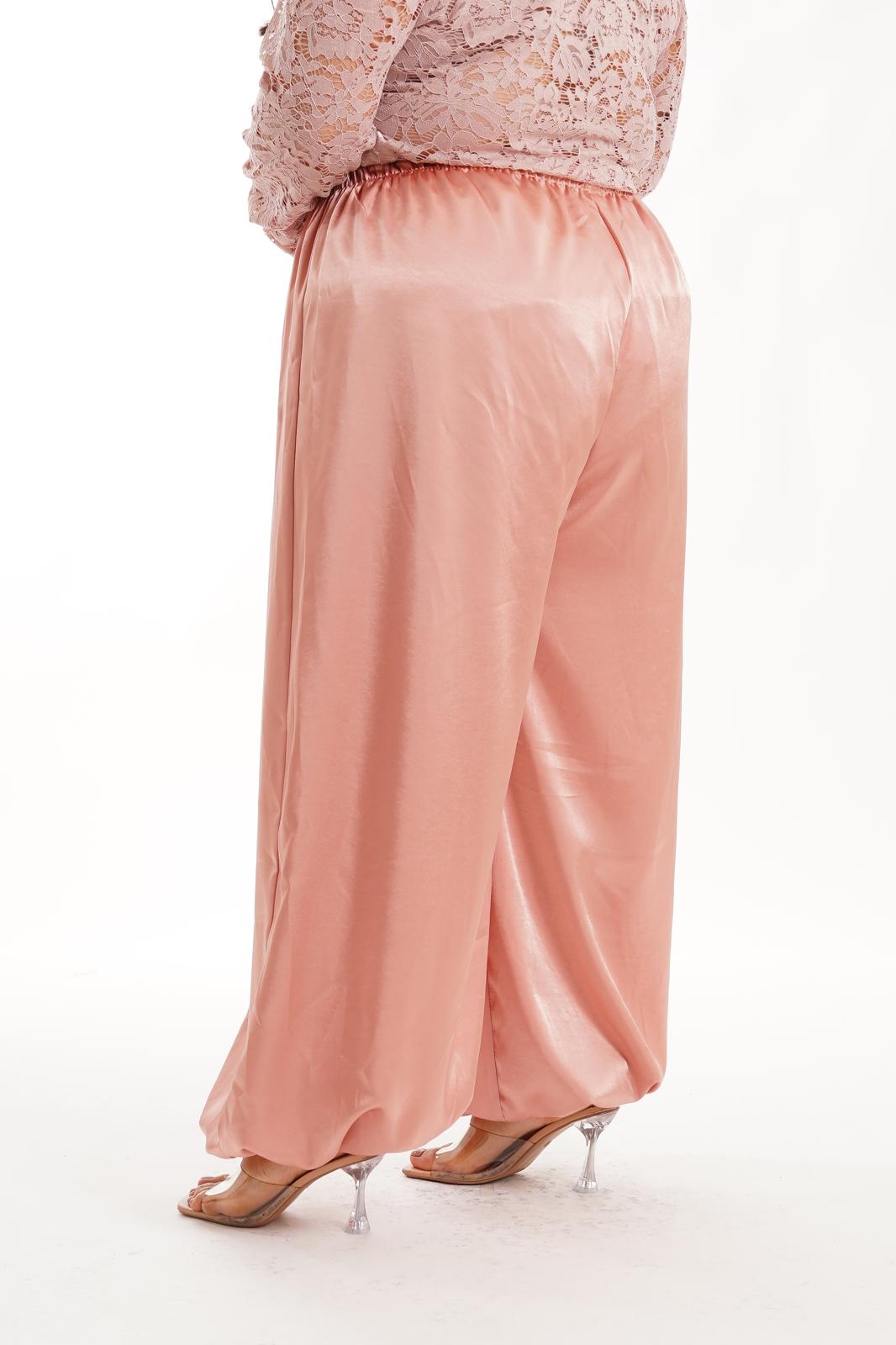 Pantalone In Raso Jasmine rosa