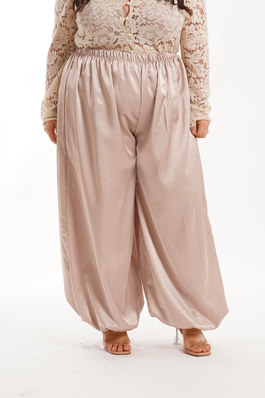 Pantalone In Raso Jasmine champagne