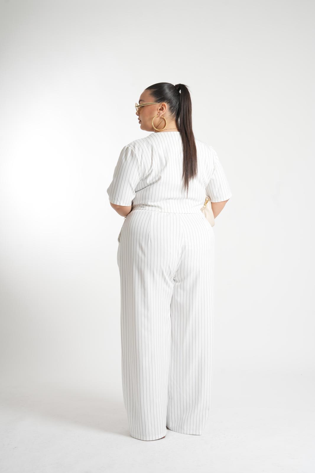 Coordinato Varsavia Gessato Bianco