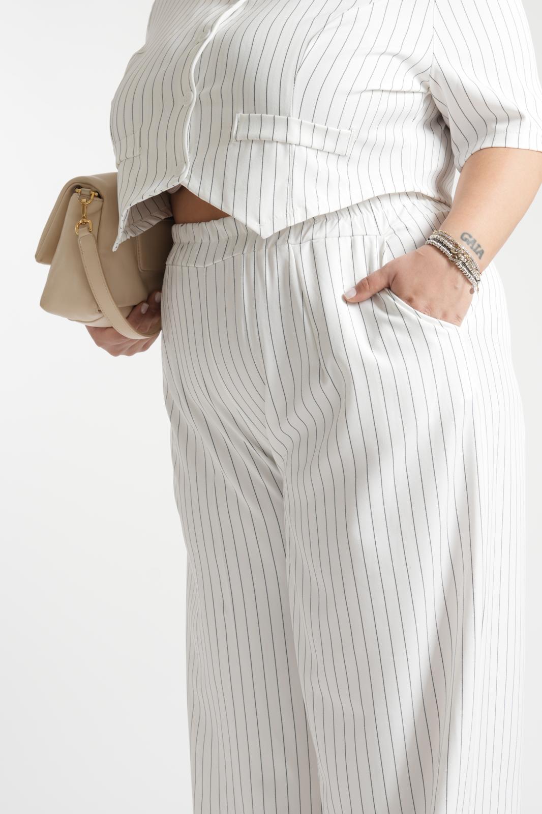 Coordinato Varsavia Gessato Bianco