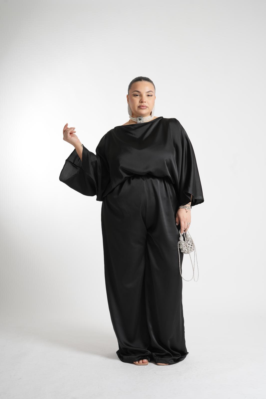 Coordinato In Raso Luana Nero