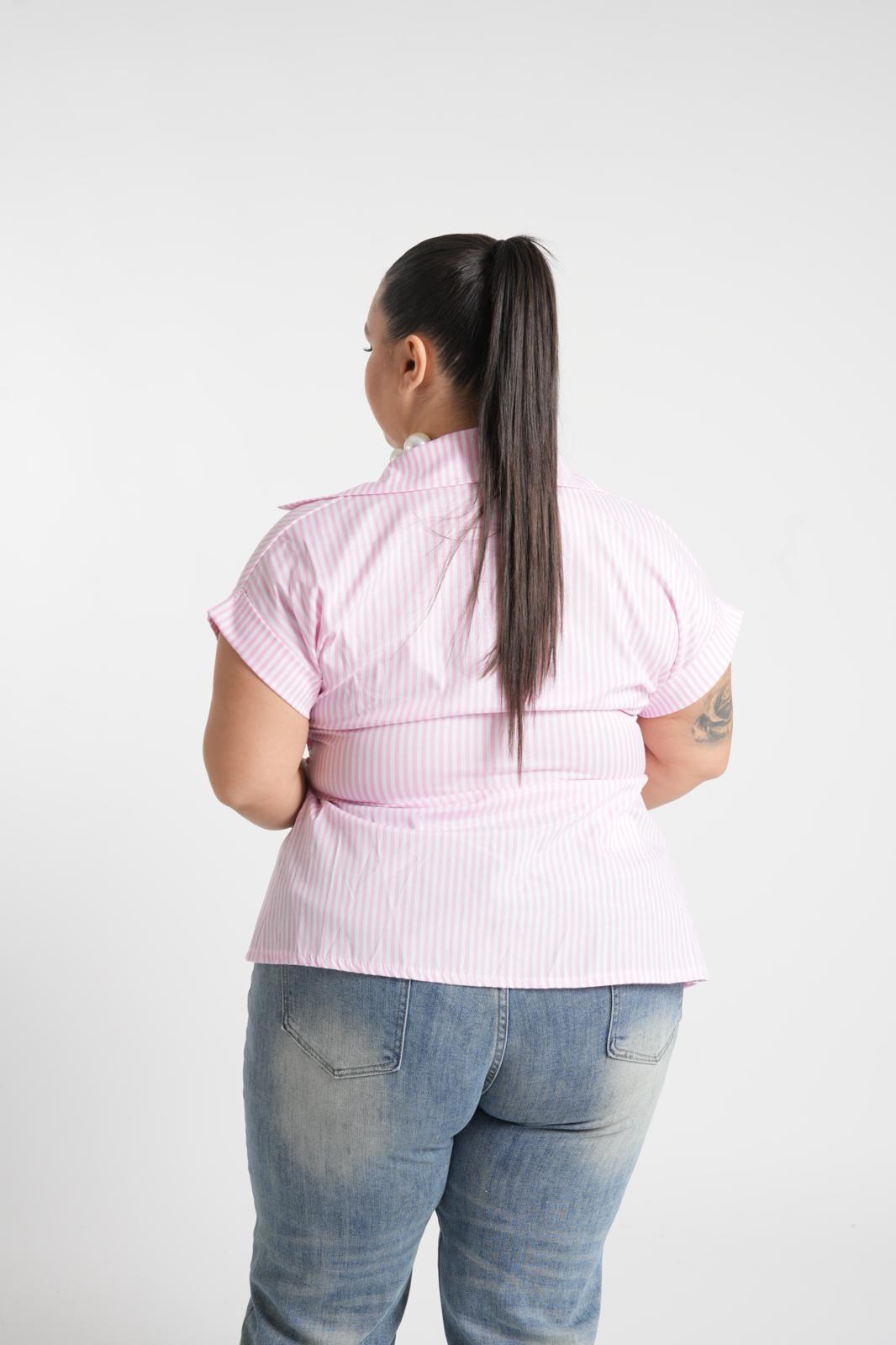 Camicia Righe Benny Rosa