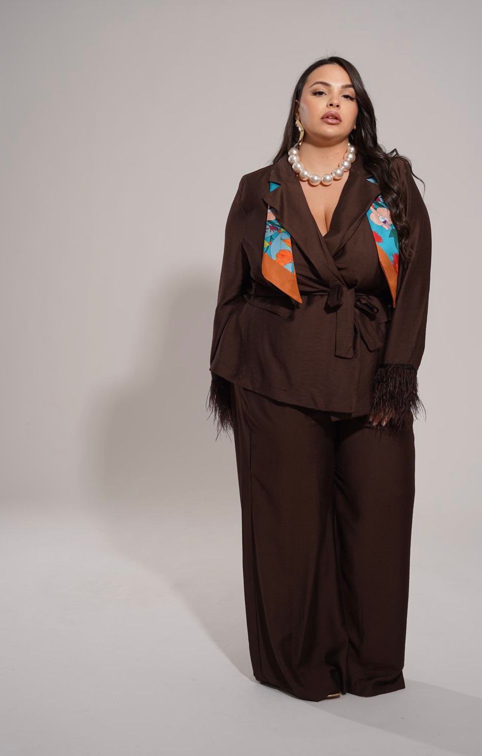 Tailleur Belly Marrone