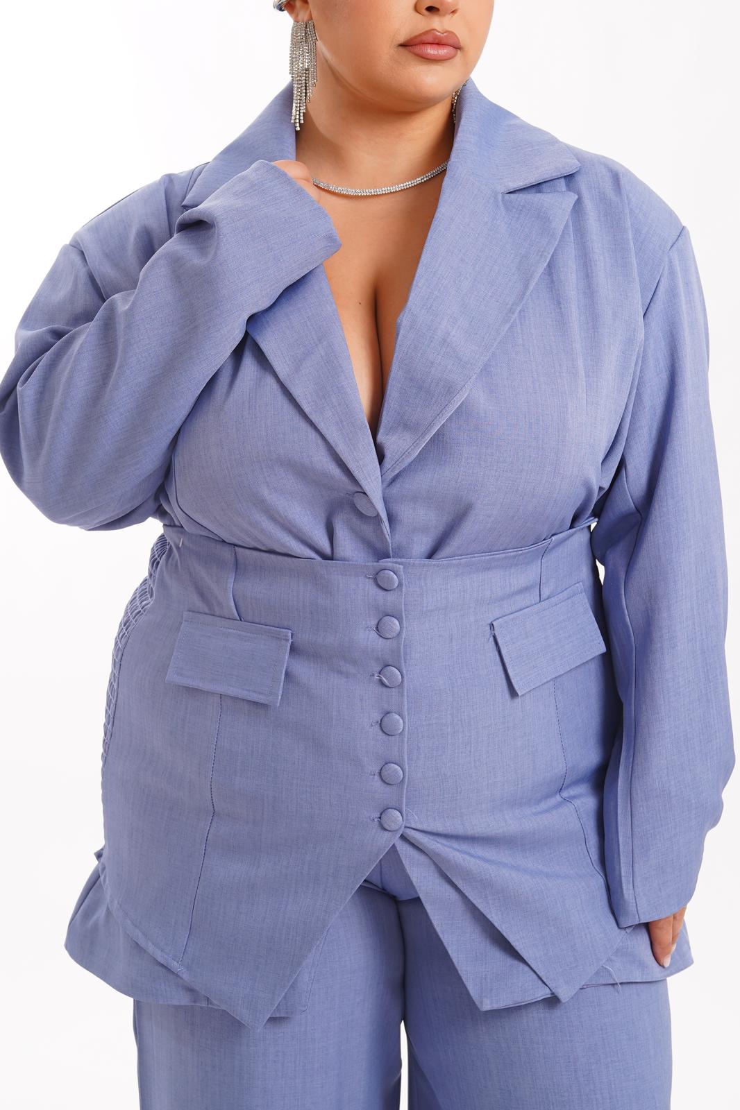 Tailleur Silhouette Azzurro