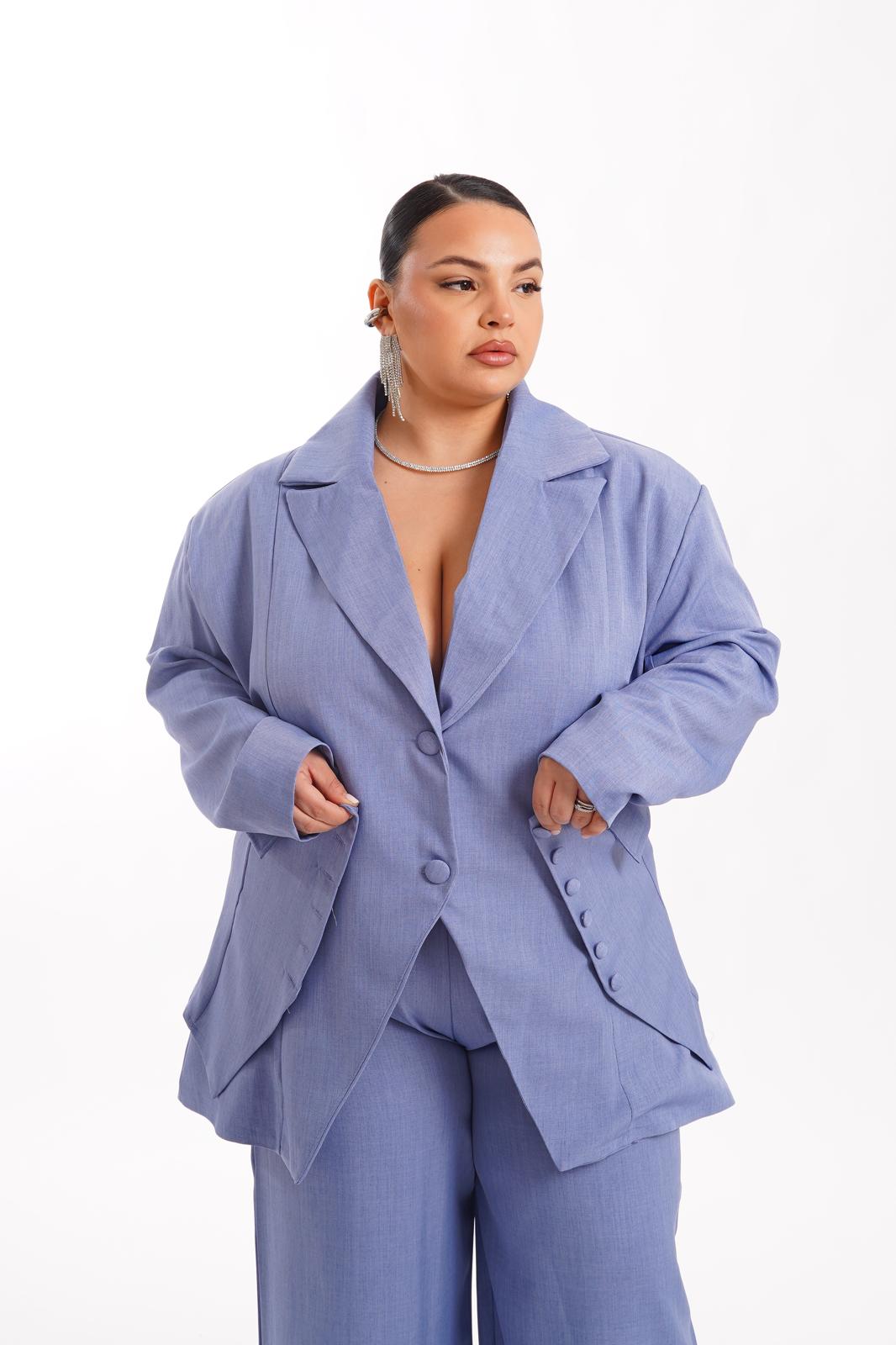 Tailleur Silhouette Azzurro