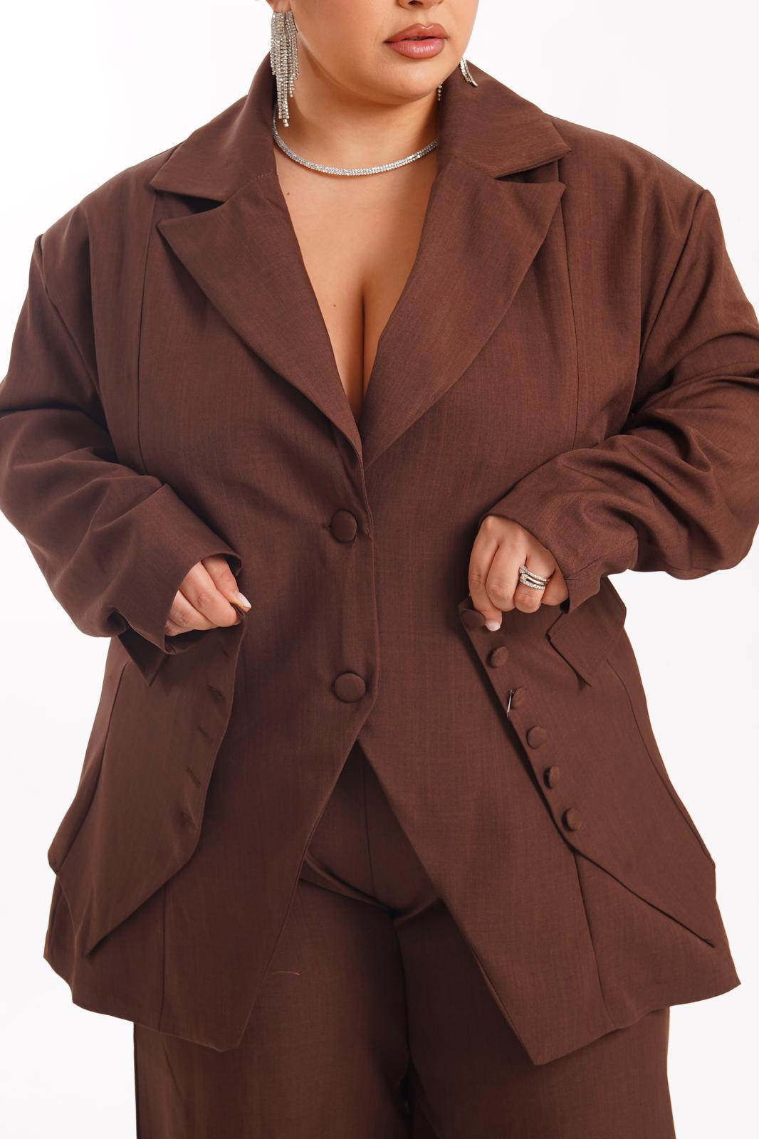 Tailleur Silhouette Marrone