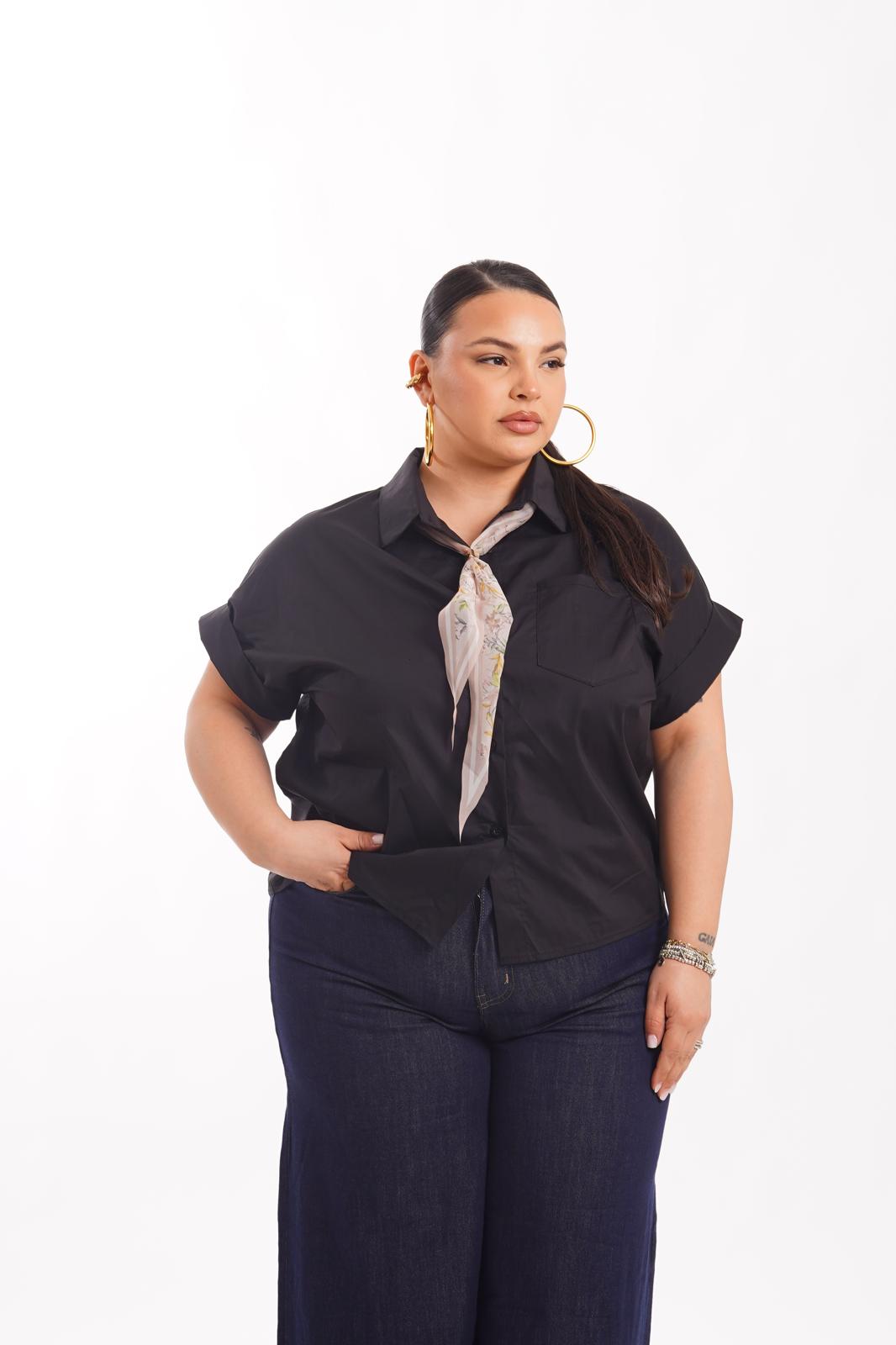 Camicia Flower Nera