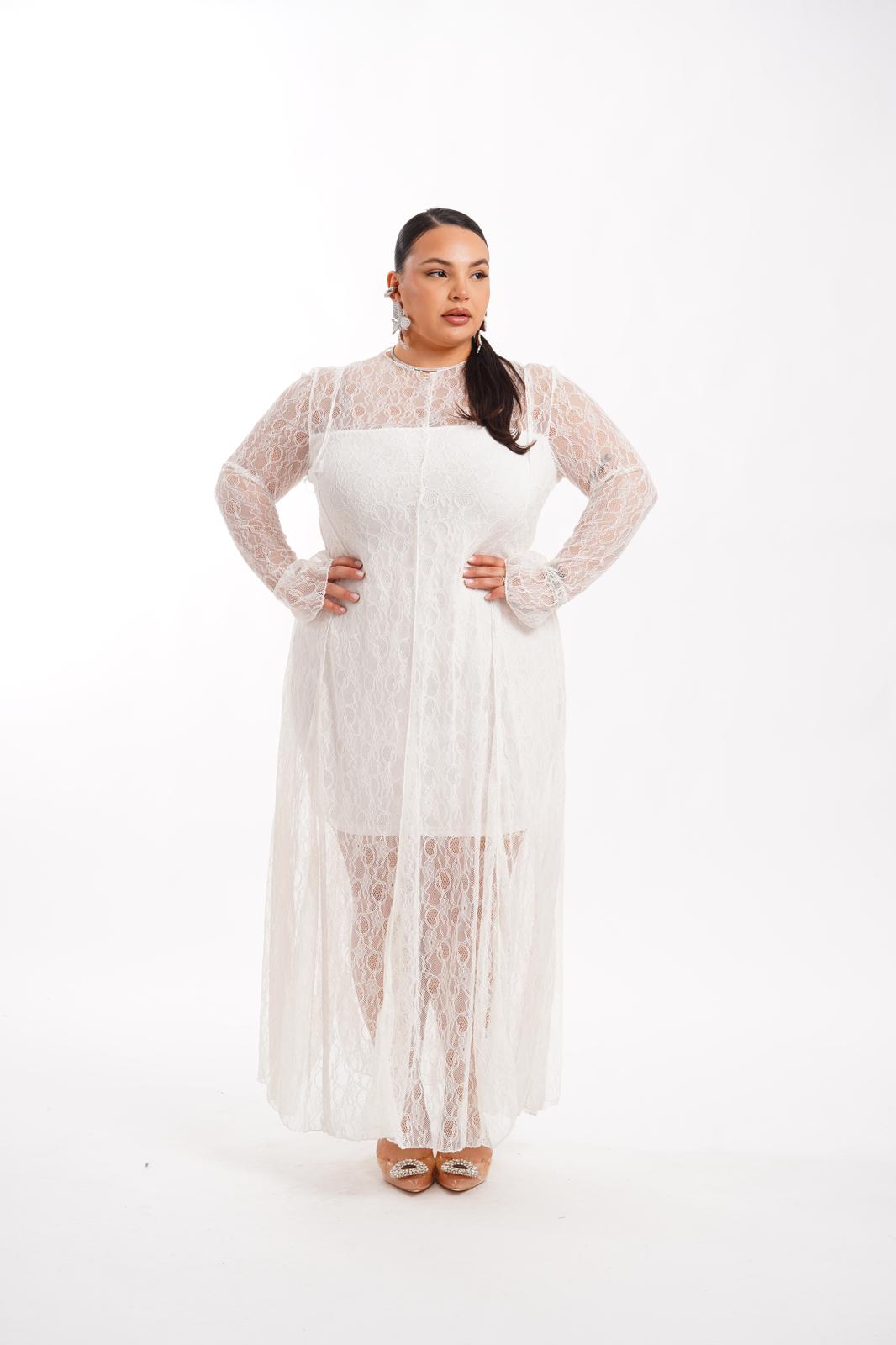 Dress In Pizzo Alisia Bianco