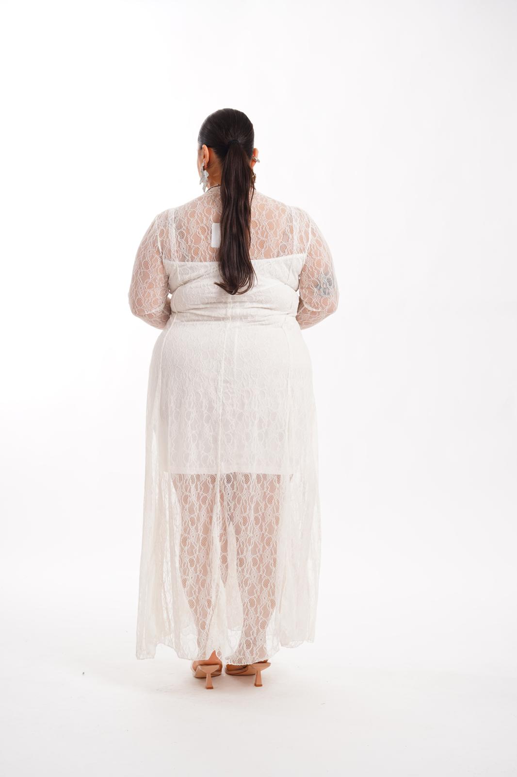 Dress In Pizzo Alisia Bianco