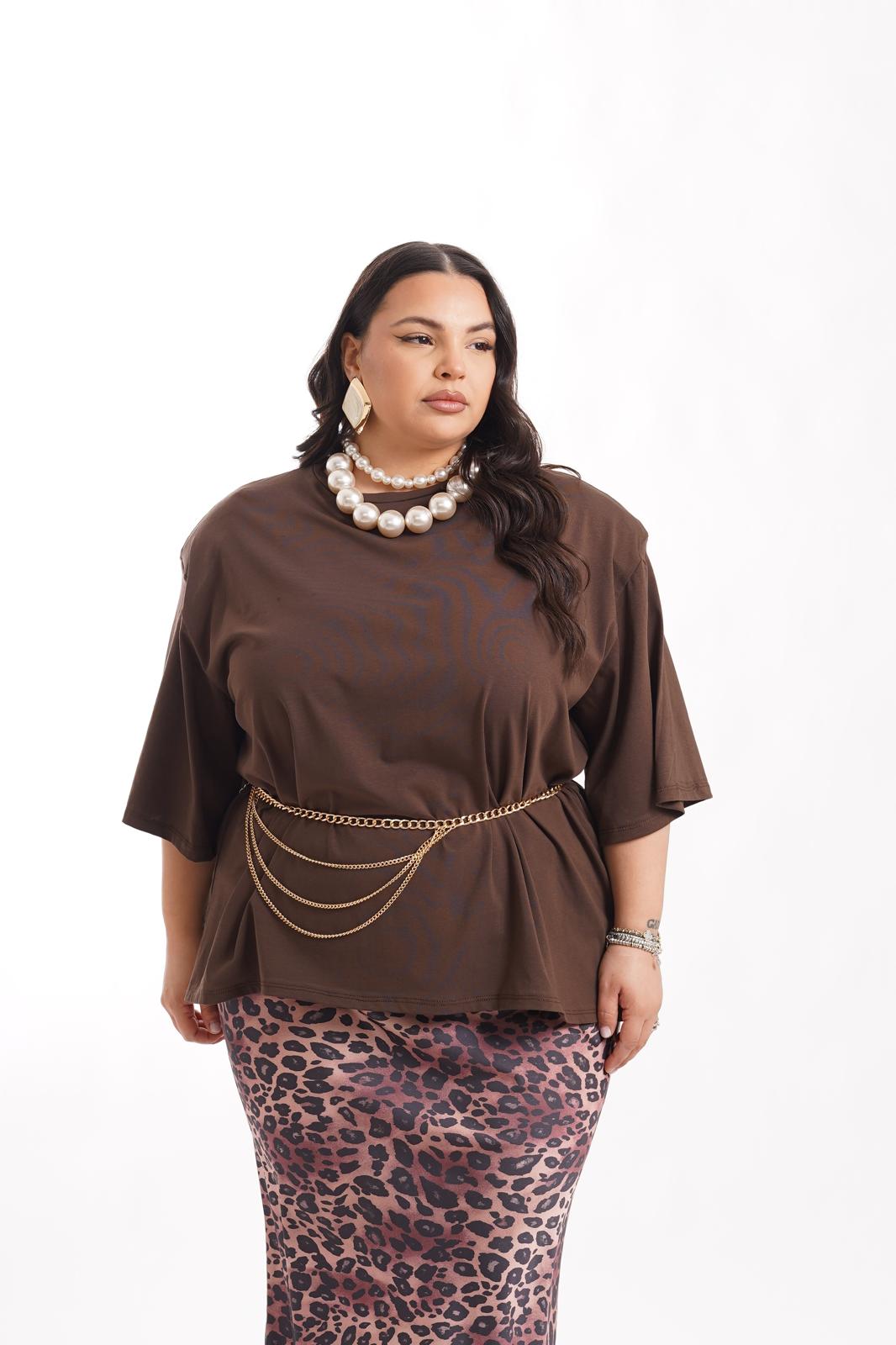 Maglia Con Spalline 80'S Marrone