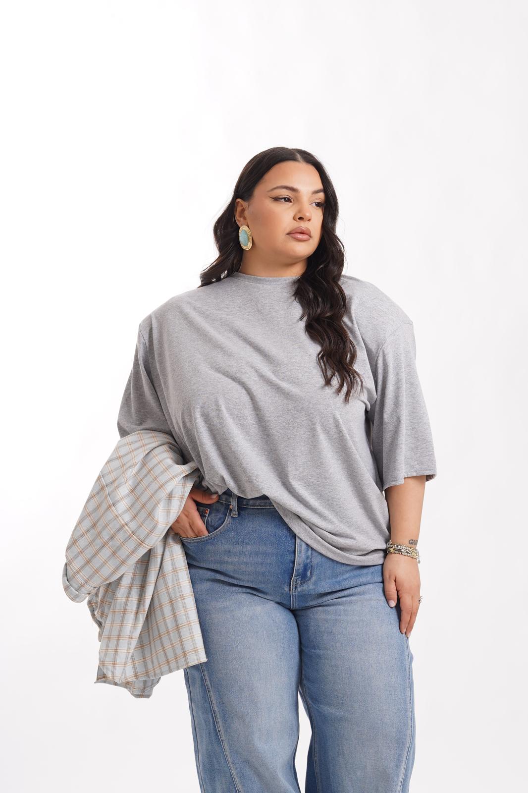 Maglia Con Spalline 80'S Grigio