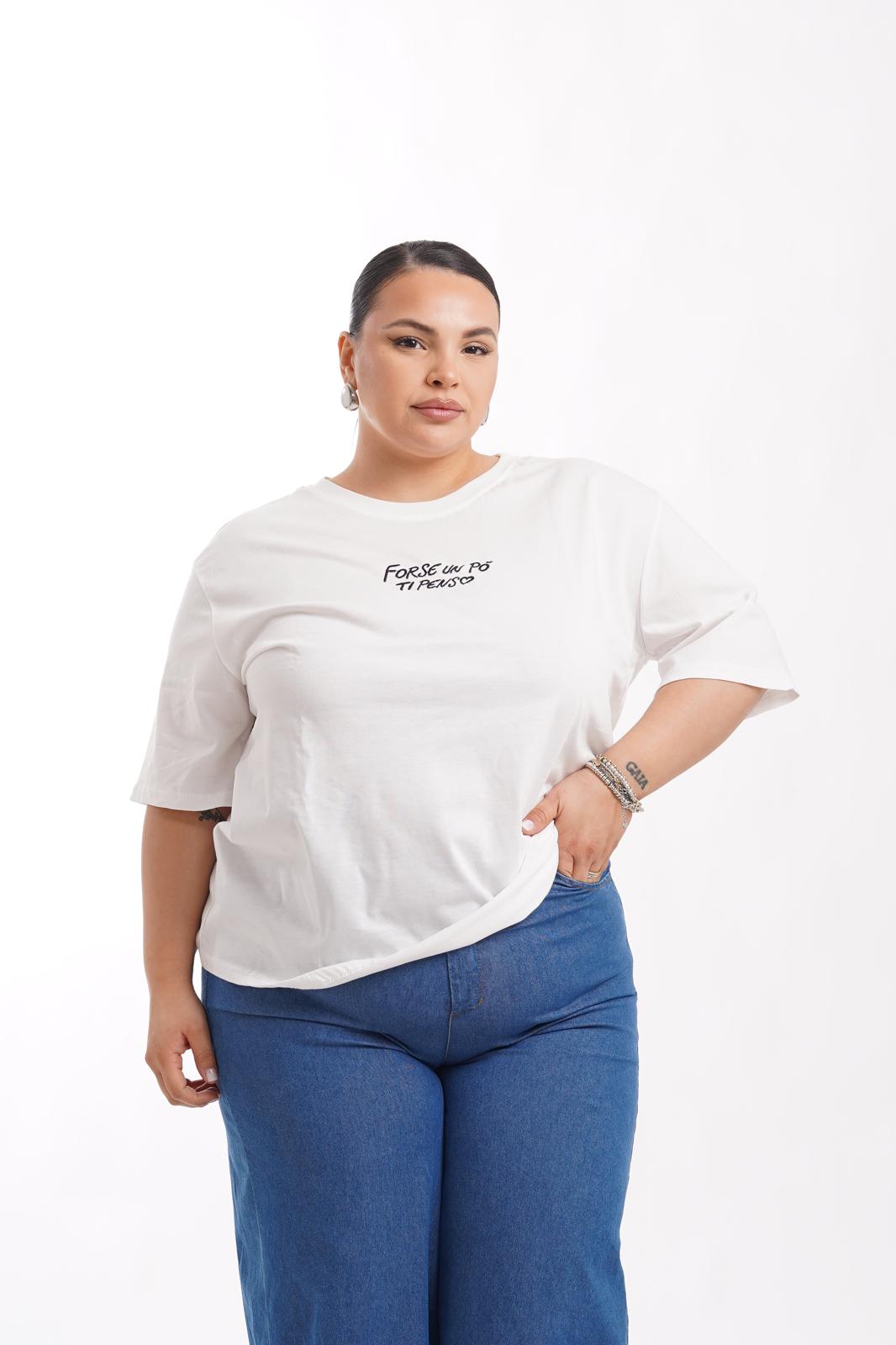 T-Shirt "Forse Ti Penso" Nera