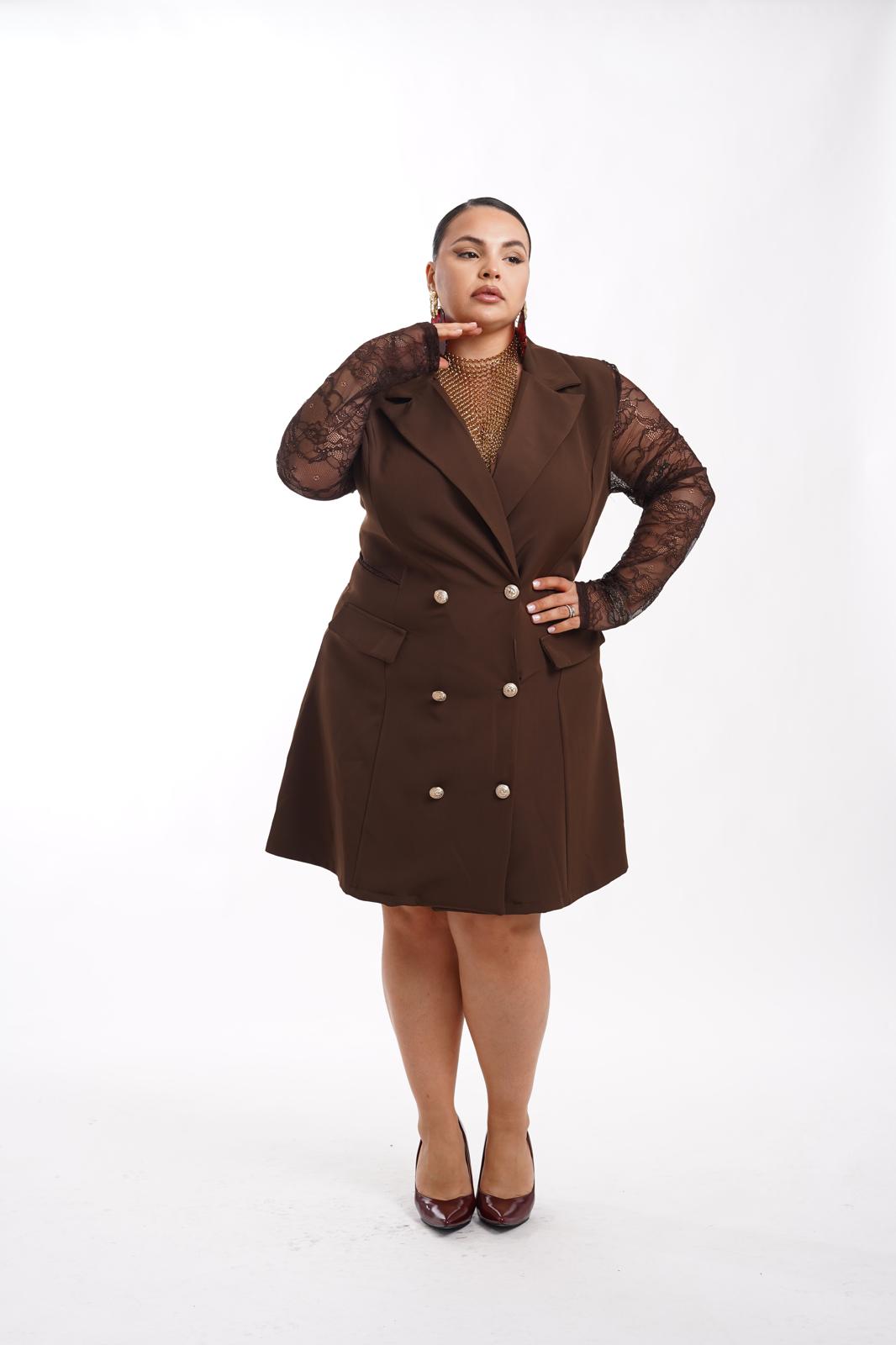 Dress A Giacca Morena Marrone