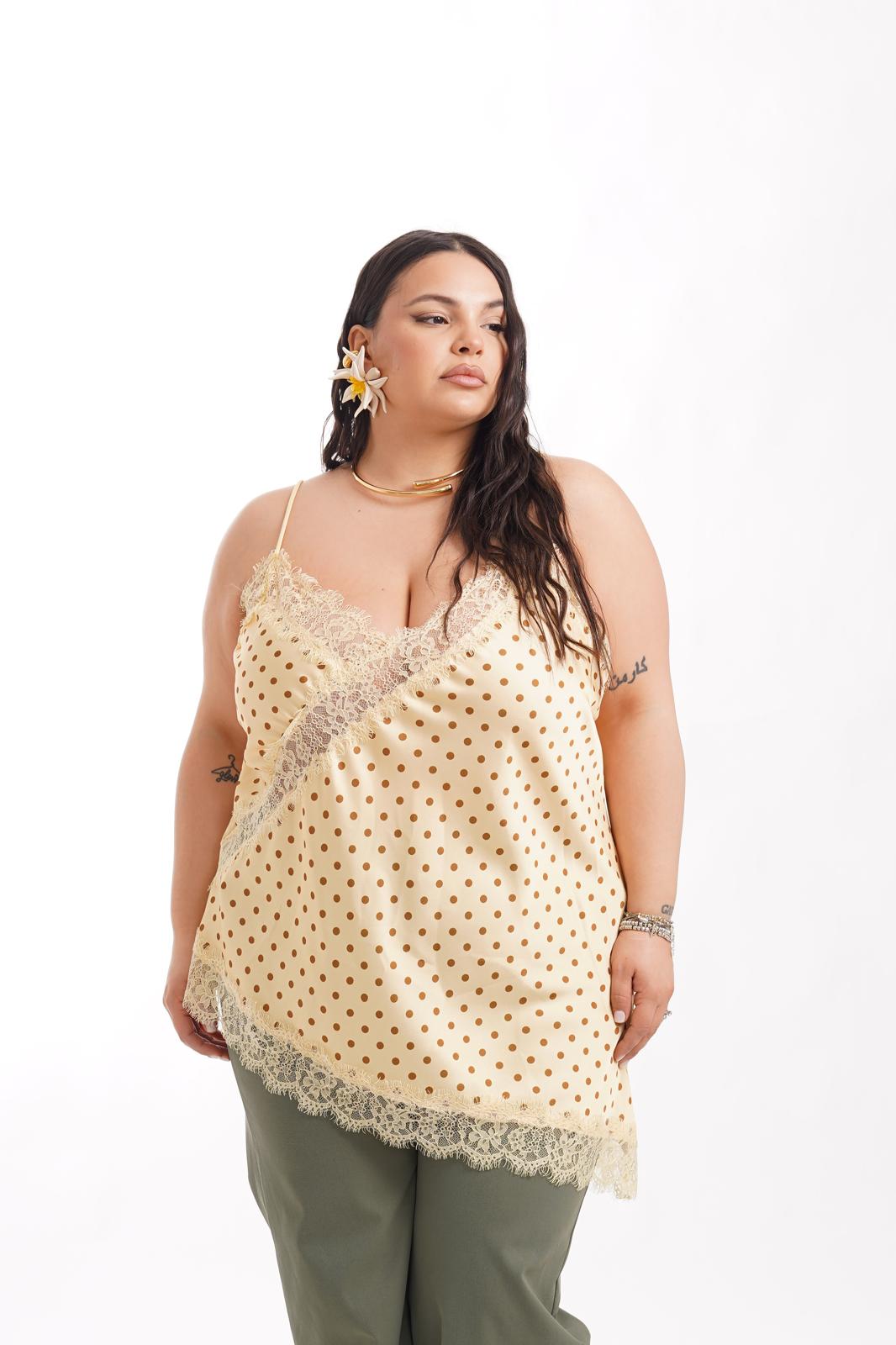 Top A Pois Giallo