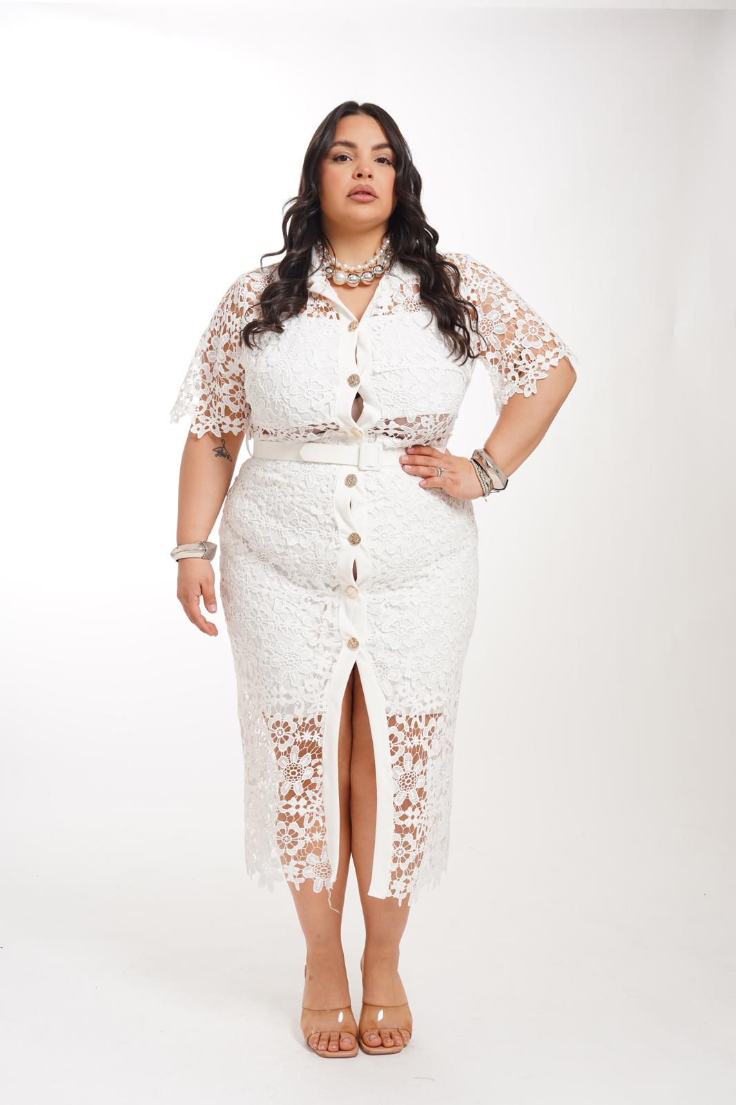 Dress Longuette Bianco