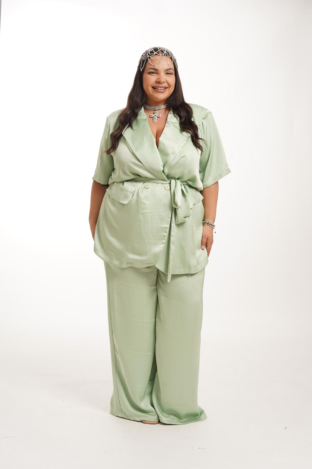 Tailleur In Raso Jessy Verde Menta