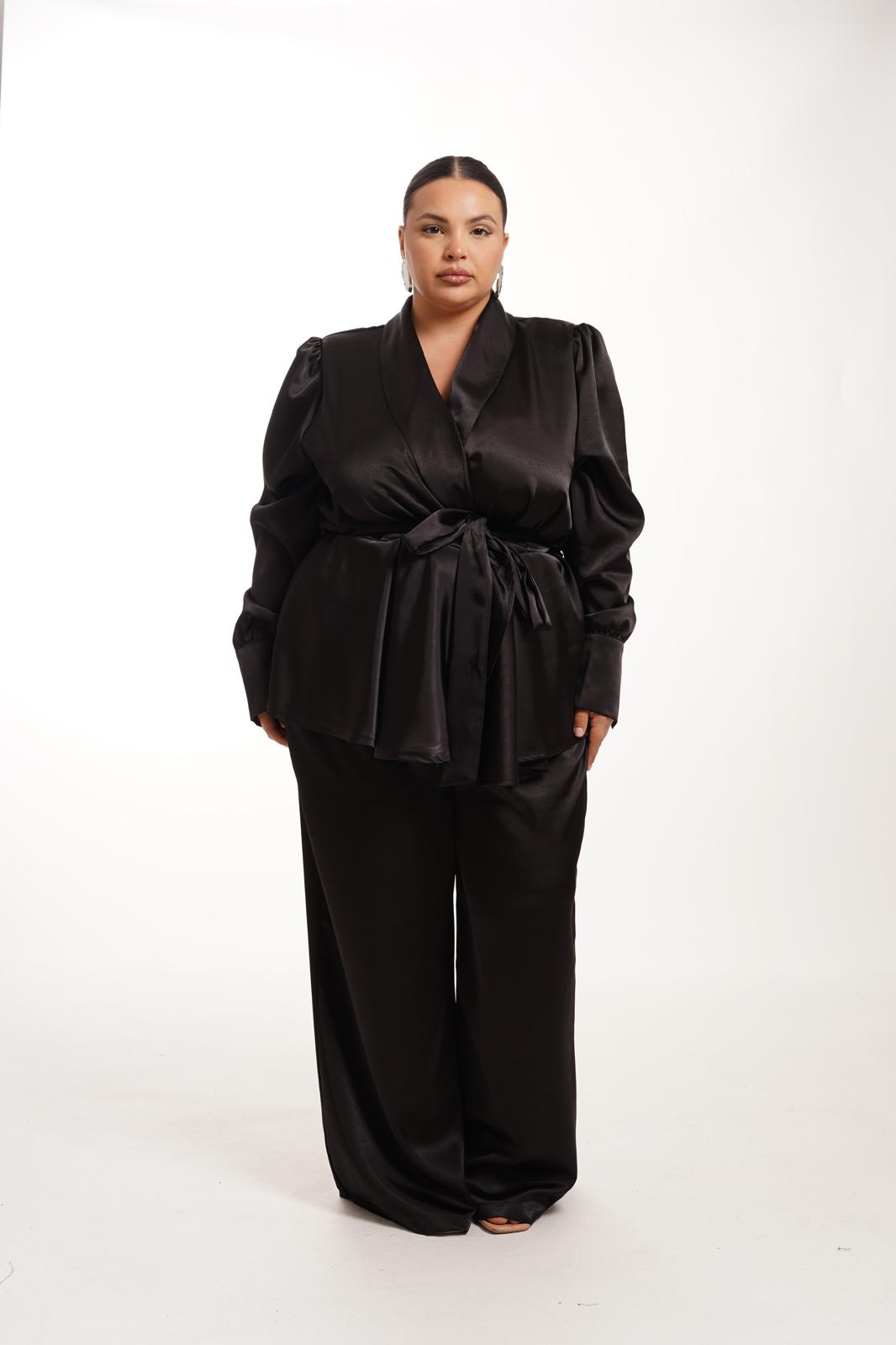 Tailleur In Raso Venice Nero