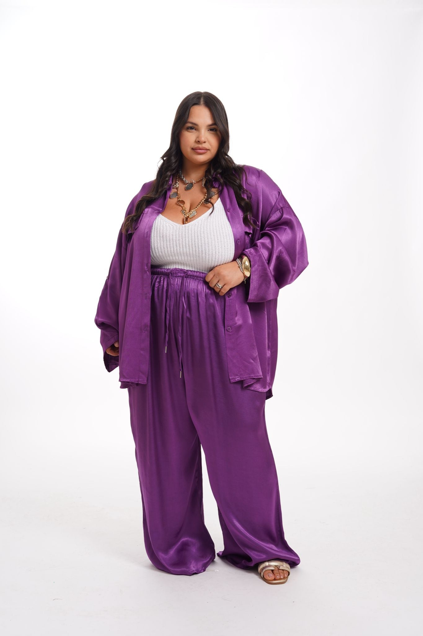 Pantalone Satine Viola