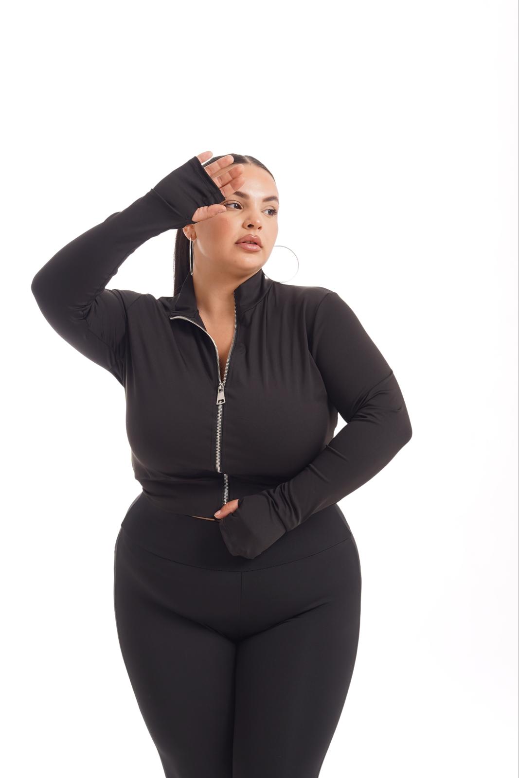 Maglia Studio Zip Nera