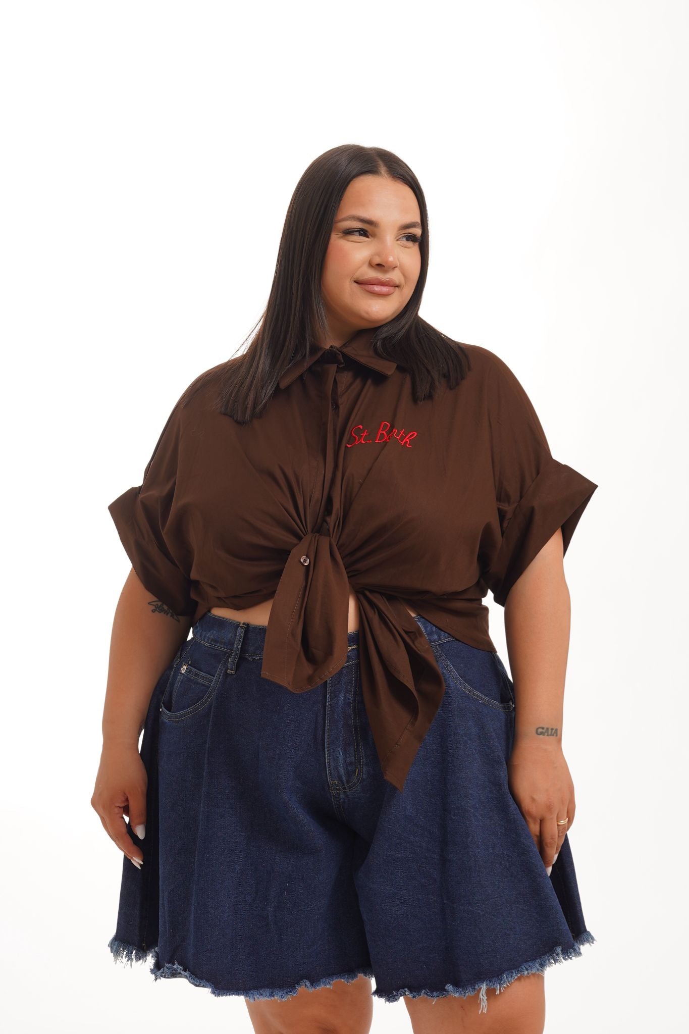 Camicia St-Barth Marrone