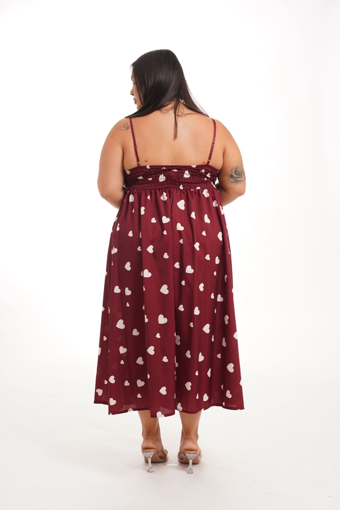Dress Cuoricini Bordeaux