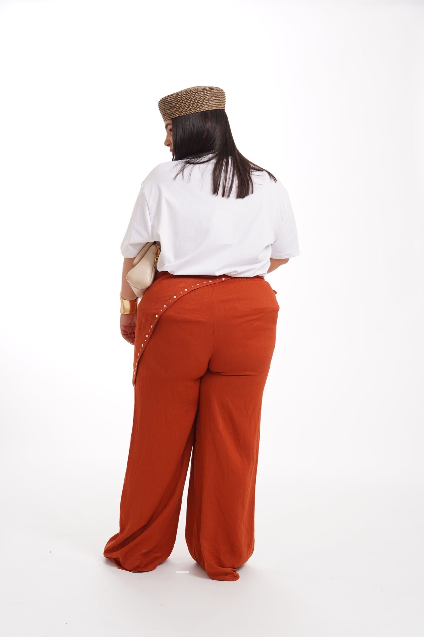 Coordinato Donna Pantalone\Bandana Arancio