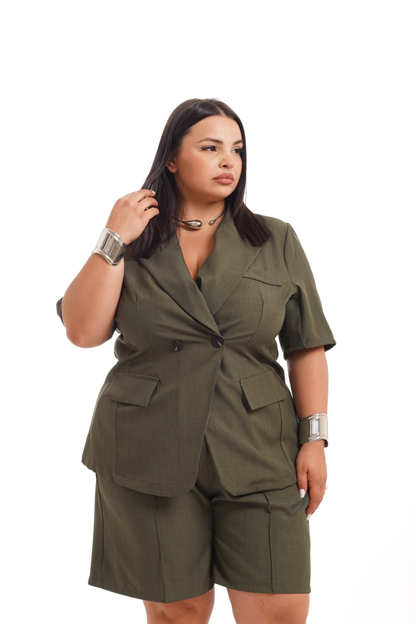 Coordinato Giacca+Bermuda Marlena Verde