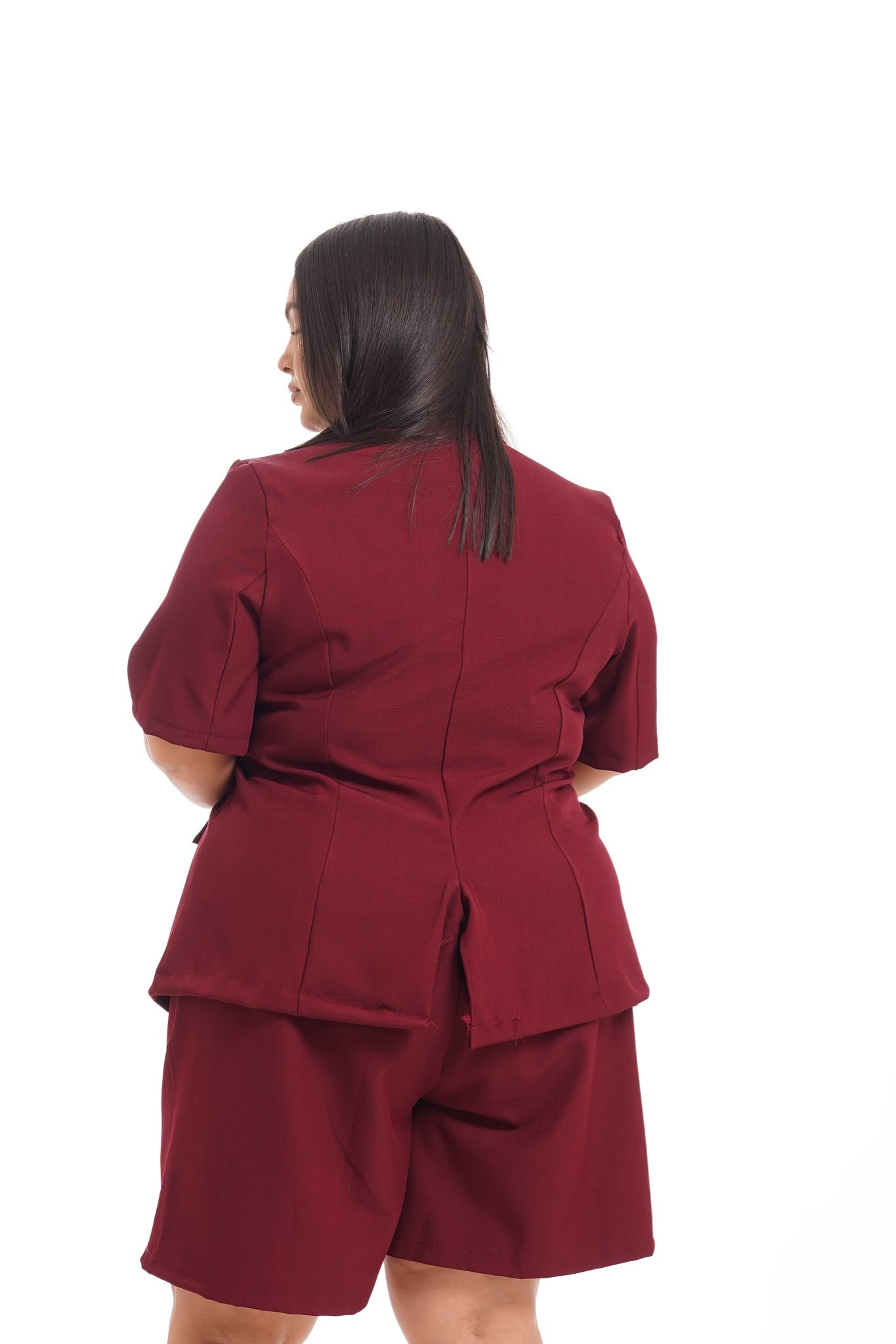 Coordinato Giacca+Bermuda Marlena Bordeaux