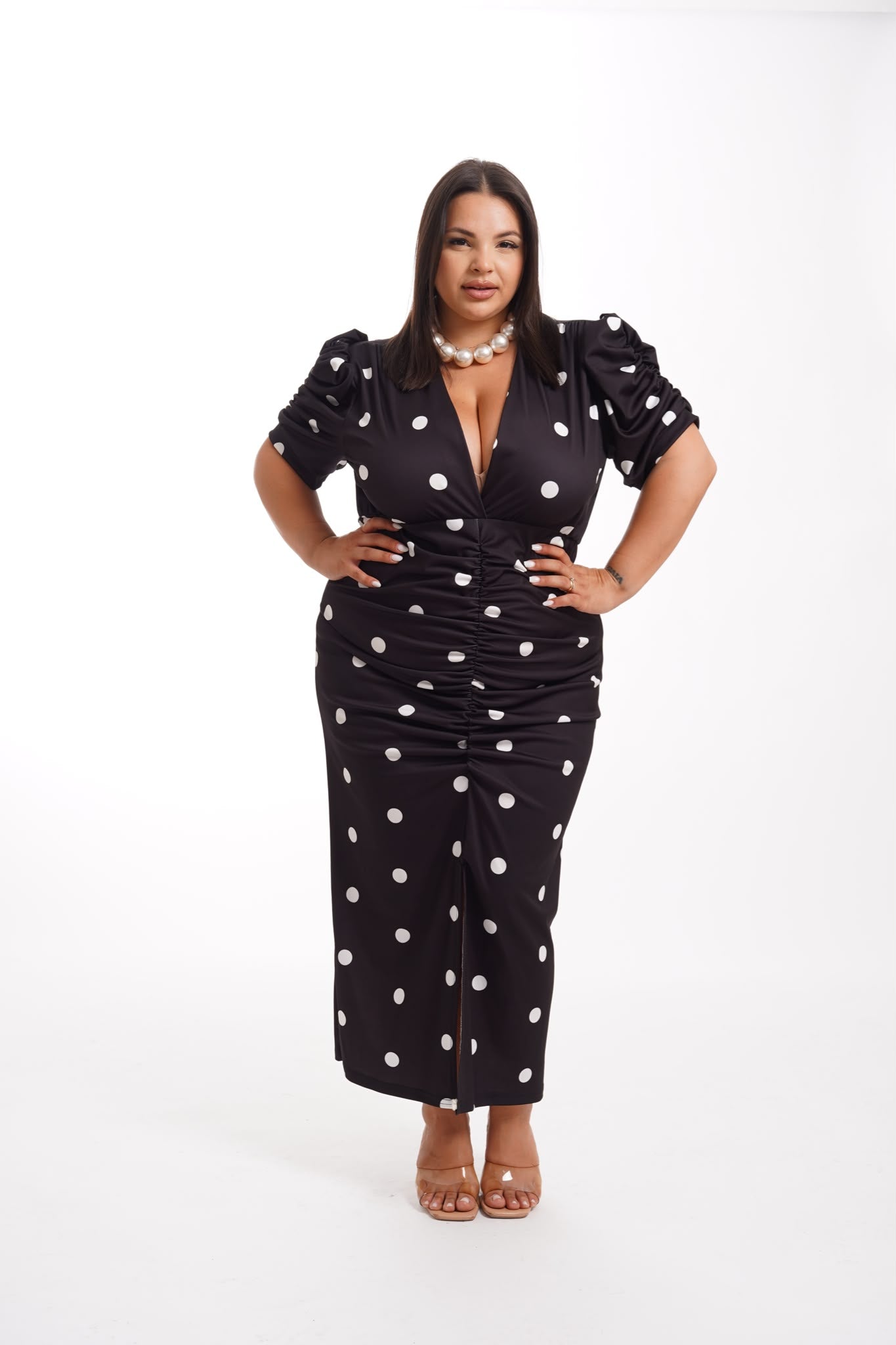 Dress A Pois Nero
