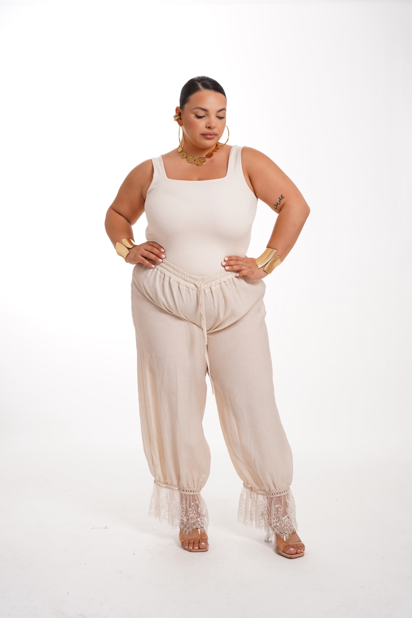 Pantalone Easy Pizzo Panna